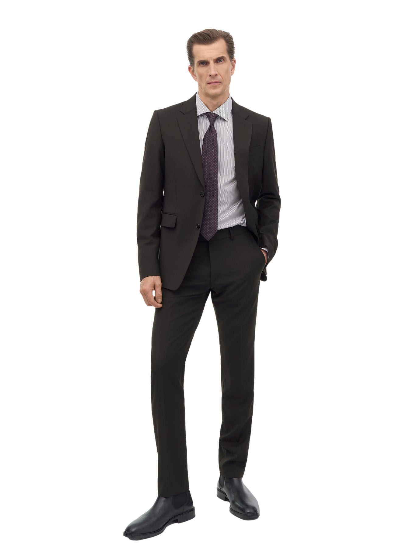 Tiger of Sweden Tenuta RWS Slim-Fit Wool Trousers Dressbukse Mørkebrun