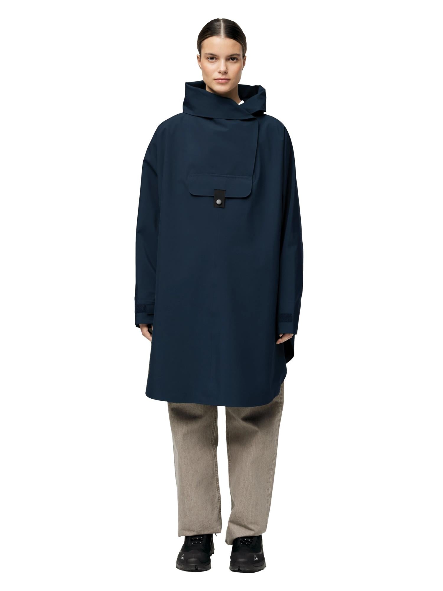 Blæst Bergen Poncho Dark Navy Jakke Mørkeblå