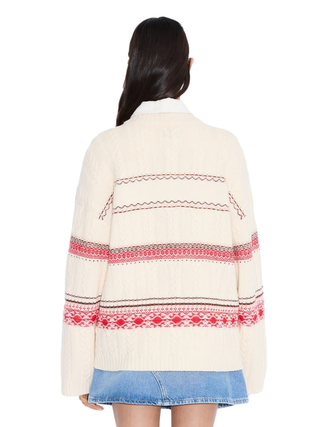 Holzweiler W. Holzweiler Logo Crew Genser Beige Og Rød - modostore.no