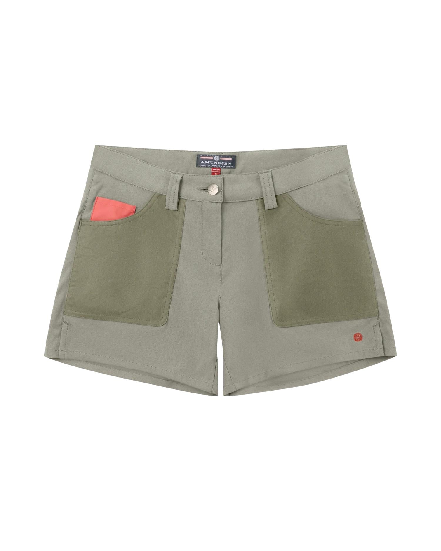 Amundsen 5incher Field Shorts Monochrome Womens Shorts Grå Grønn - modostore.no