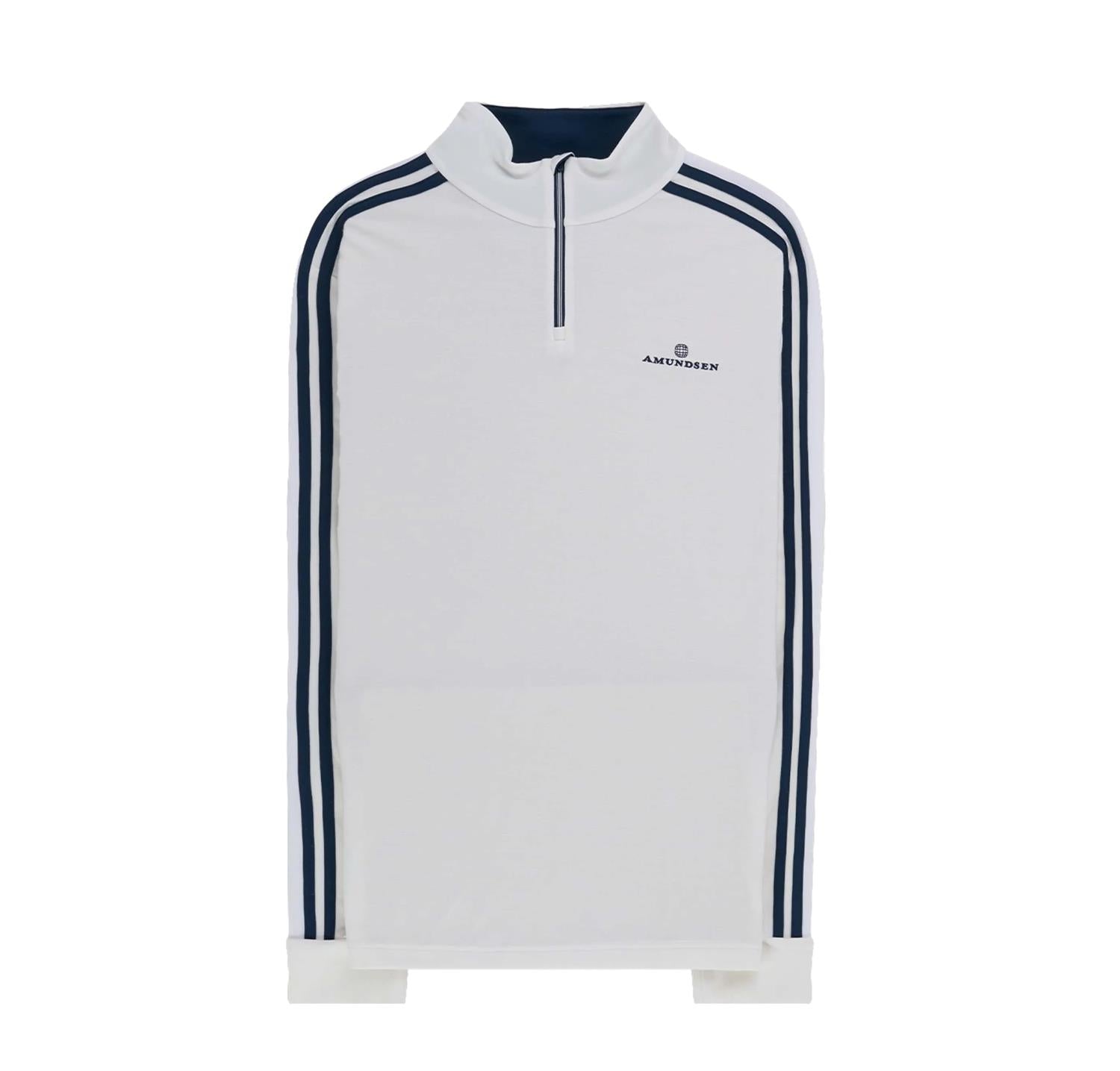Amundsen 5Mila Half Zip Lines Mens Genser Hvit - modostore.no
