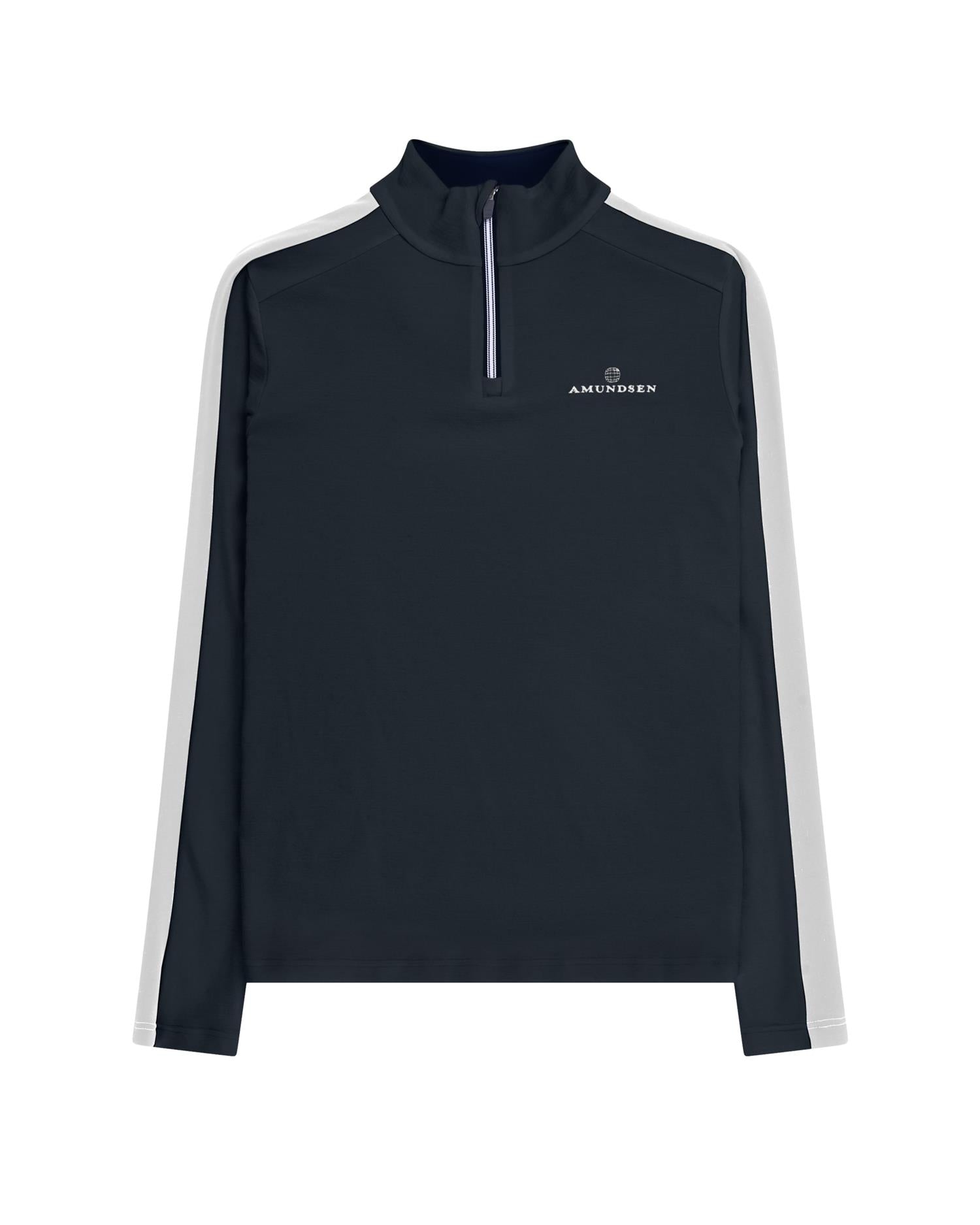 Amundsen 5Mila Half Zip Womens Stripe Genser Marine - modostore.no
