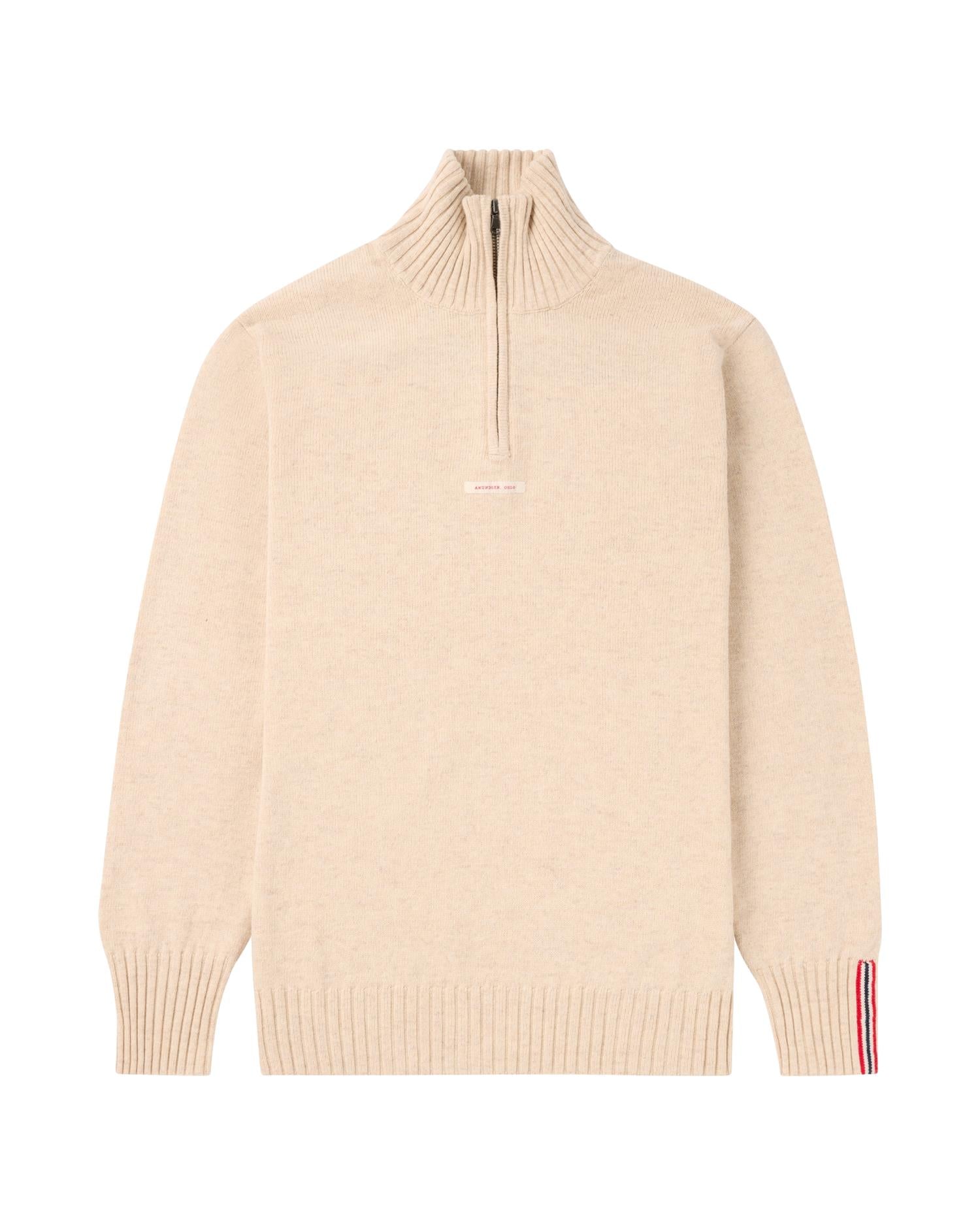 Amundsen Deck Half Zip Mens Genser Beige - modostore.no