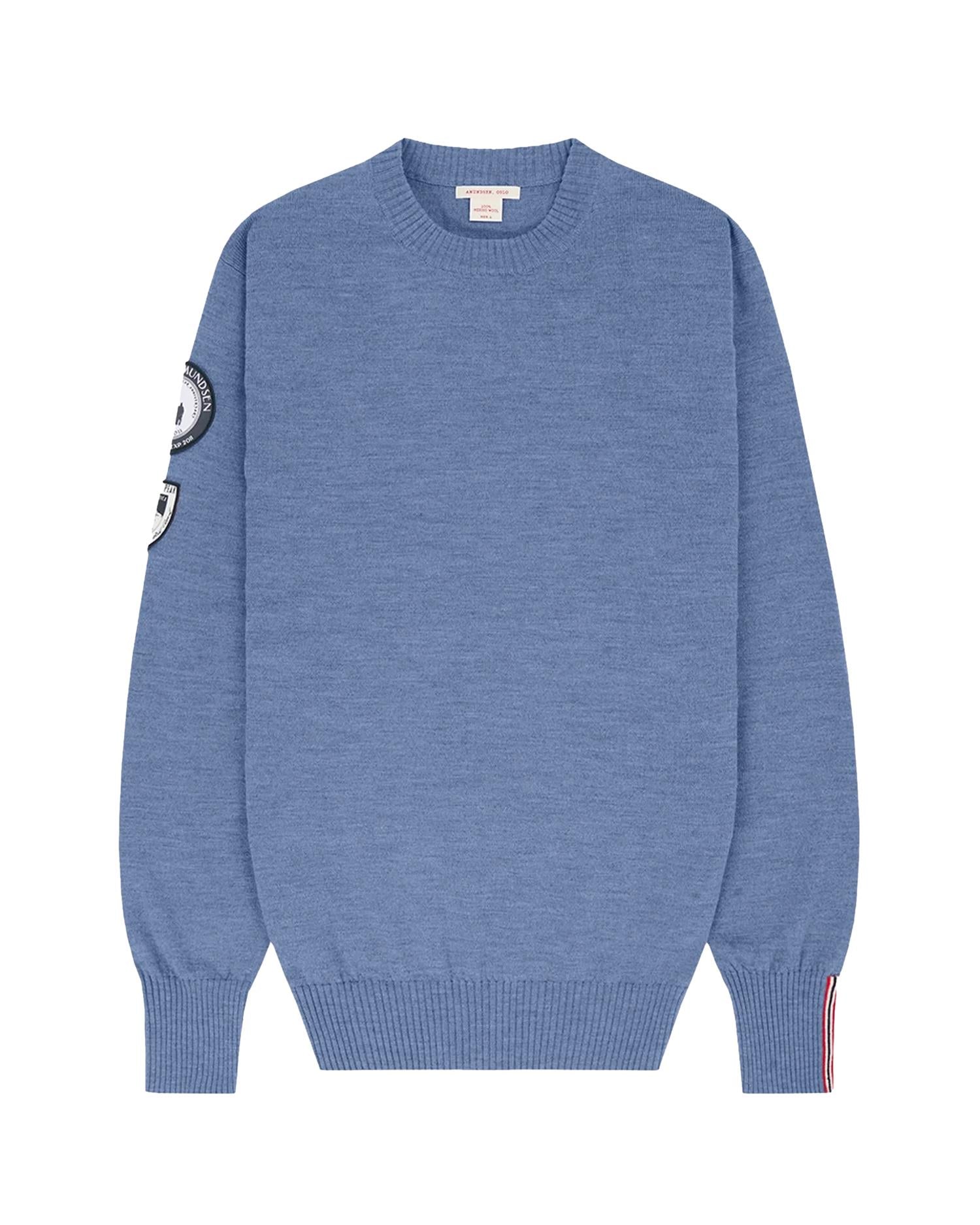 Amundsen Peak Crew Neck Womens Genser Gråblå - modostore.no