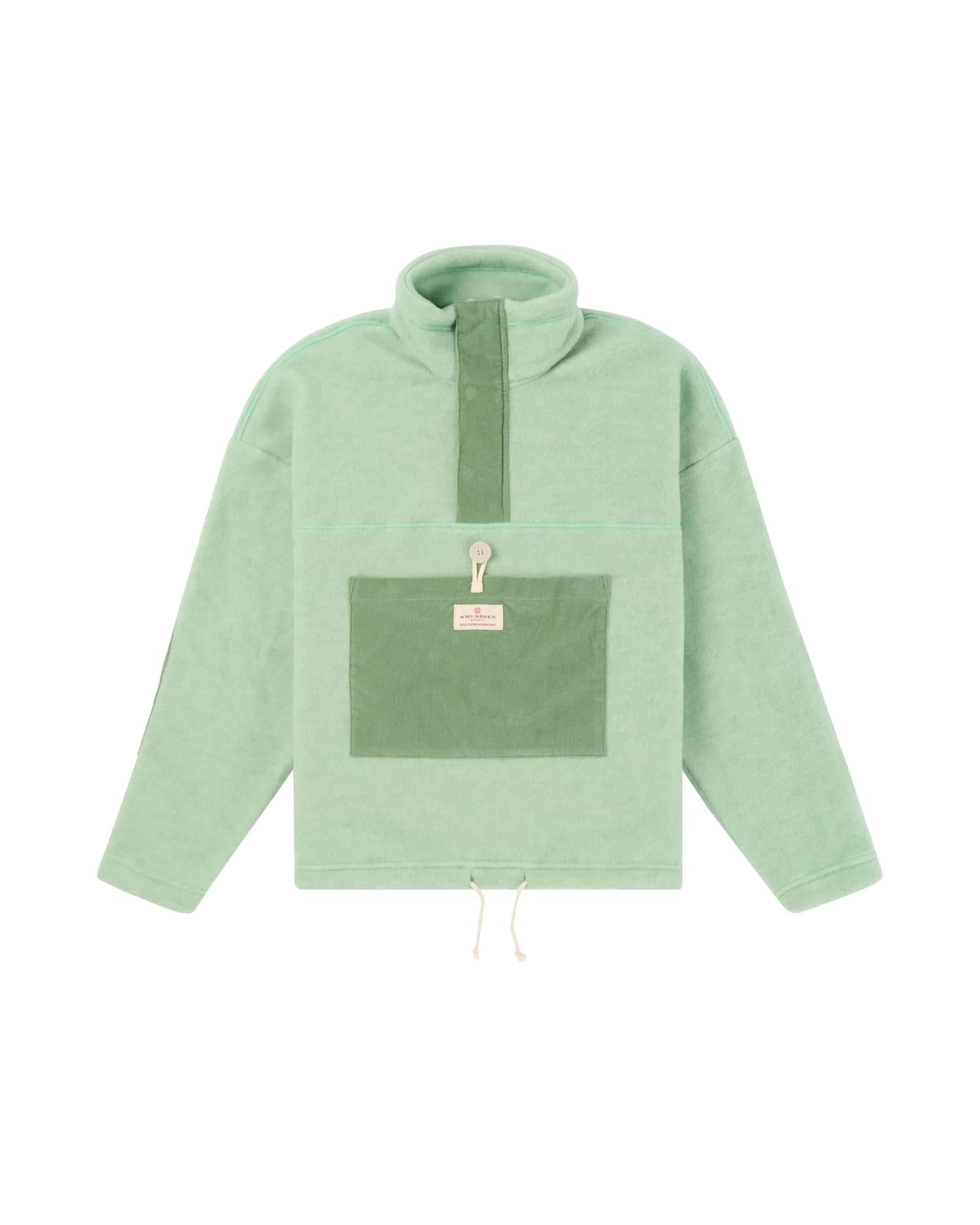 Amundsen V-Bond Cord Fleece Womens Genser Lysegrønn - modostore.no