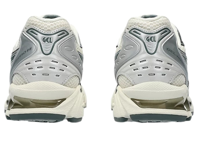 Asics GEL-KAYANO 14 løpesko i grønn med birkefarge og mørk pewter, sportssko for komfort og stabilitet