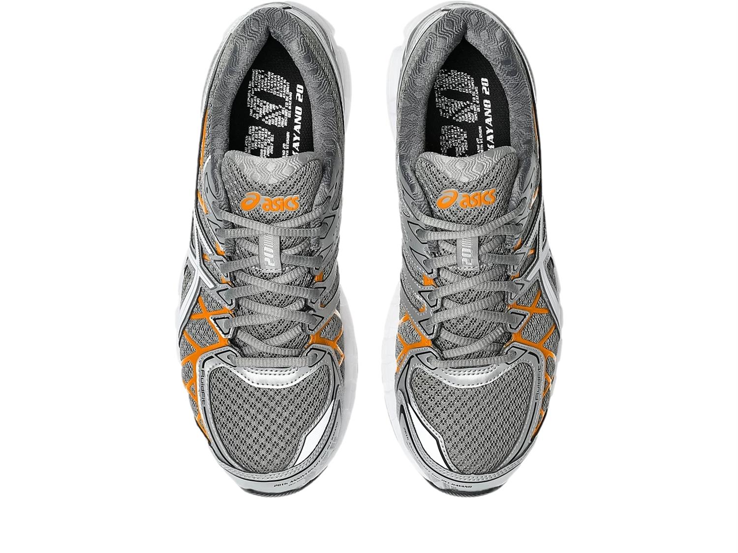 Asics Gel-Kayano 20 Clay Grey/White Sko Grå Og Oransje - modostore.no