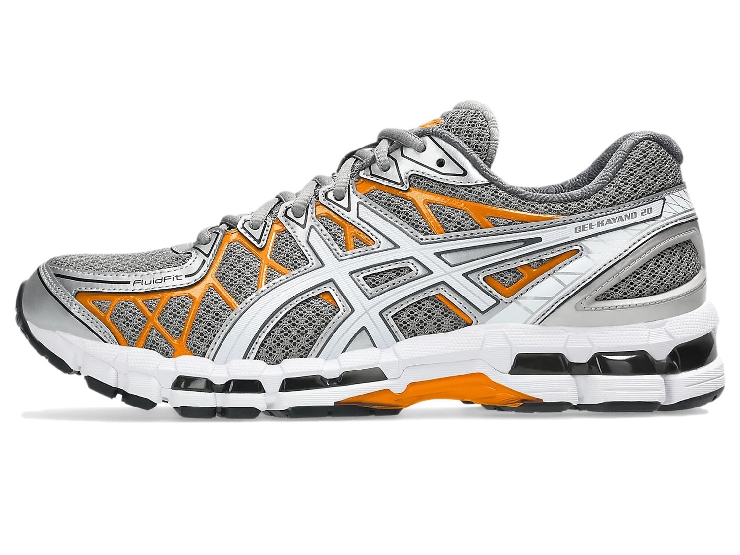 Asics Gel-Kayano 20 Clay Grey/White Sko Grå Og Oransje - modostore.no