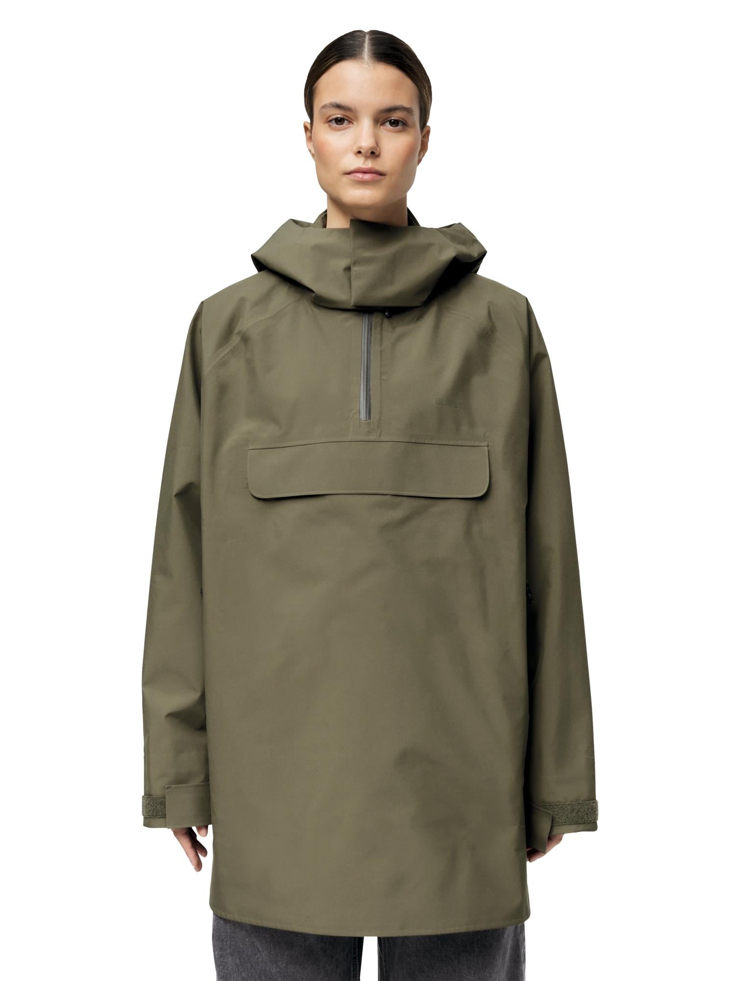 Blæst Voss Poncho Grape Leaf Jakke Oliven