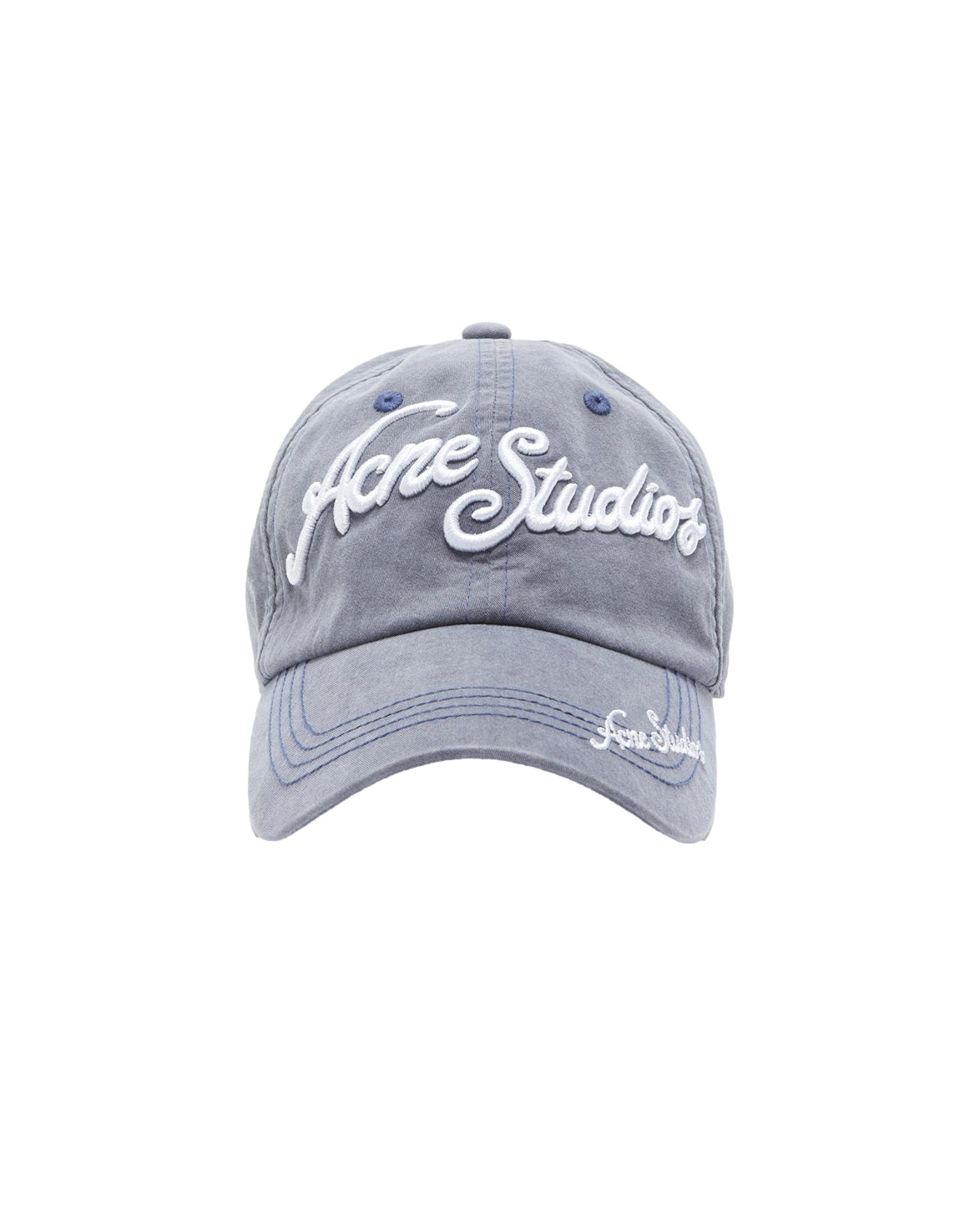 Acne Logo cap Caps Gråblå - modostore.no