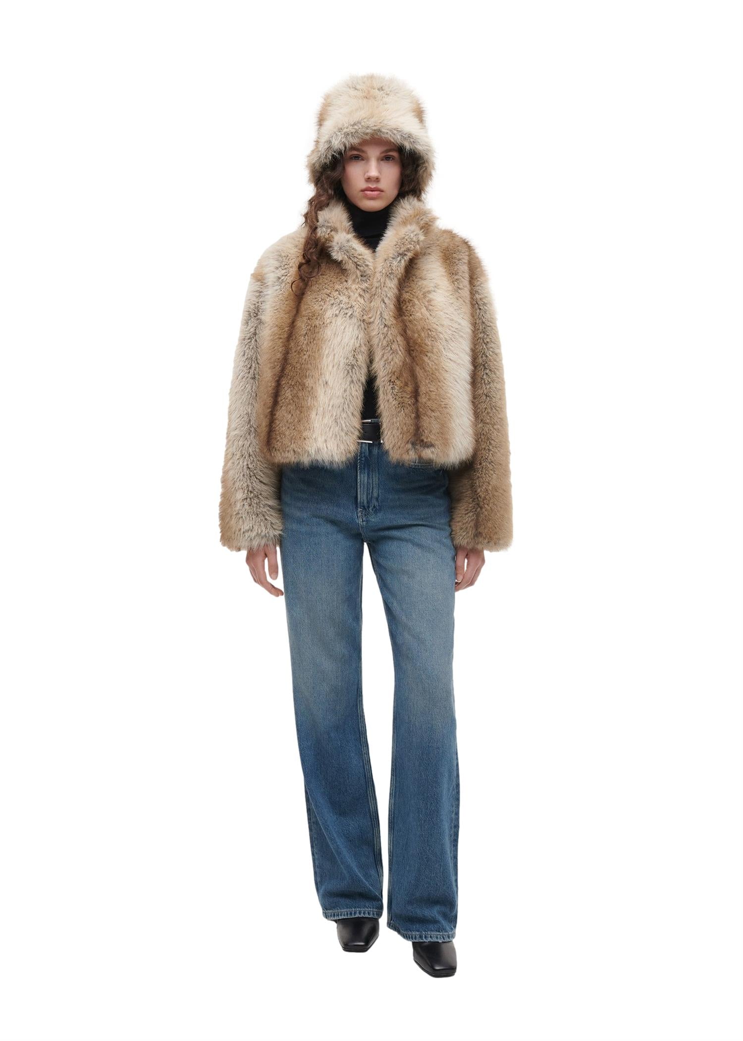 Studio AR Beau Faux Fox Hatt Lys Brun