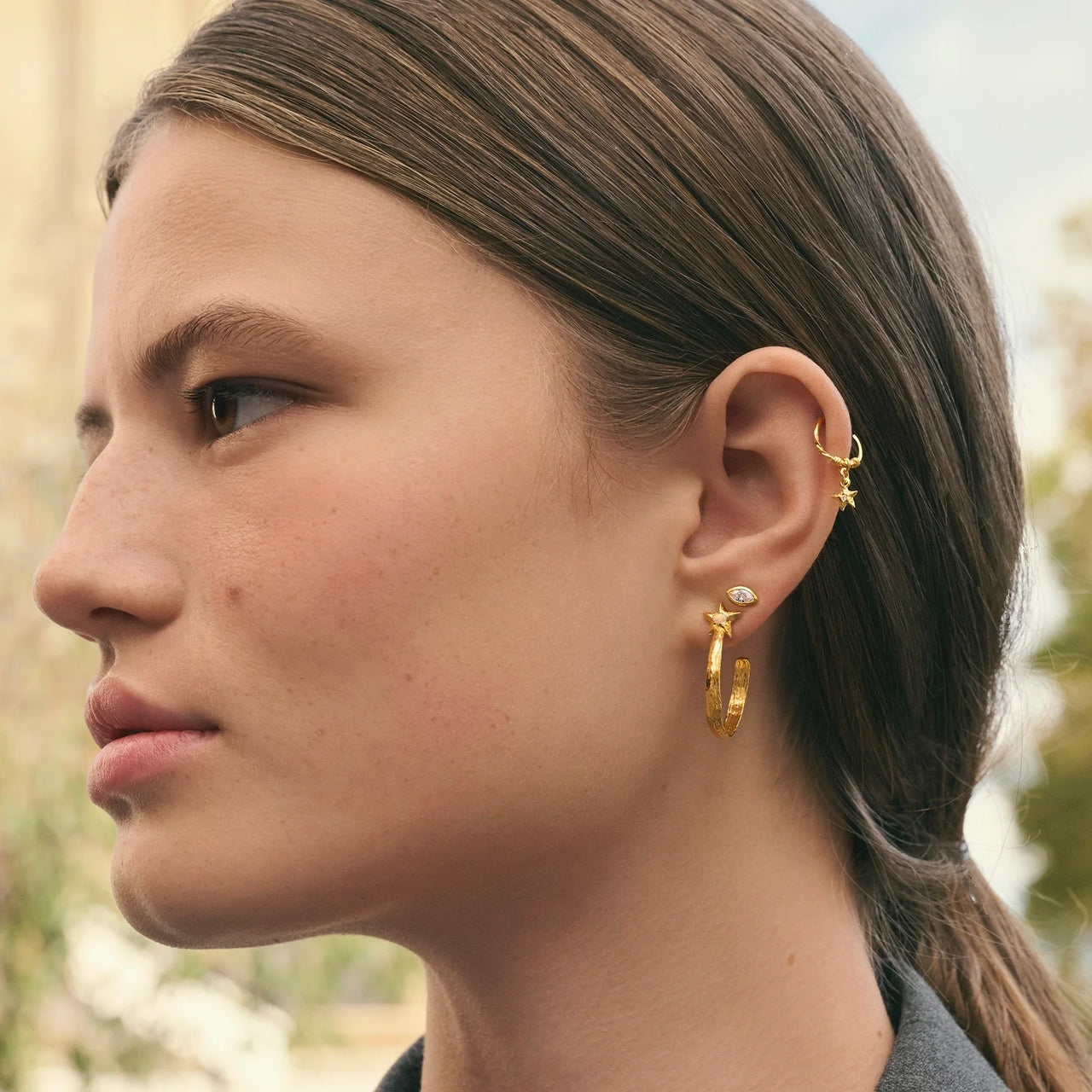 Maanesten Winona Grande Earrings Øredobber Gull