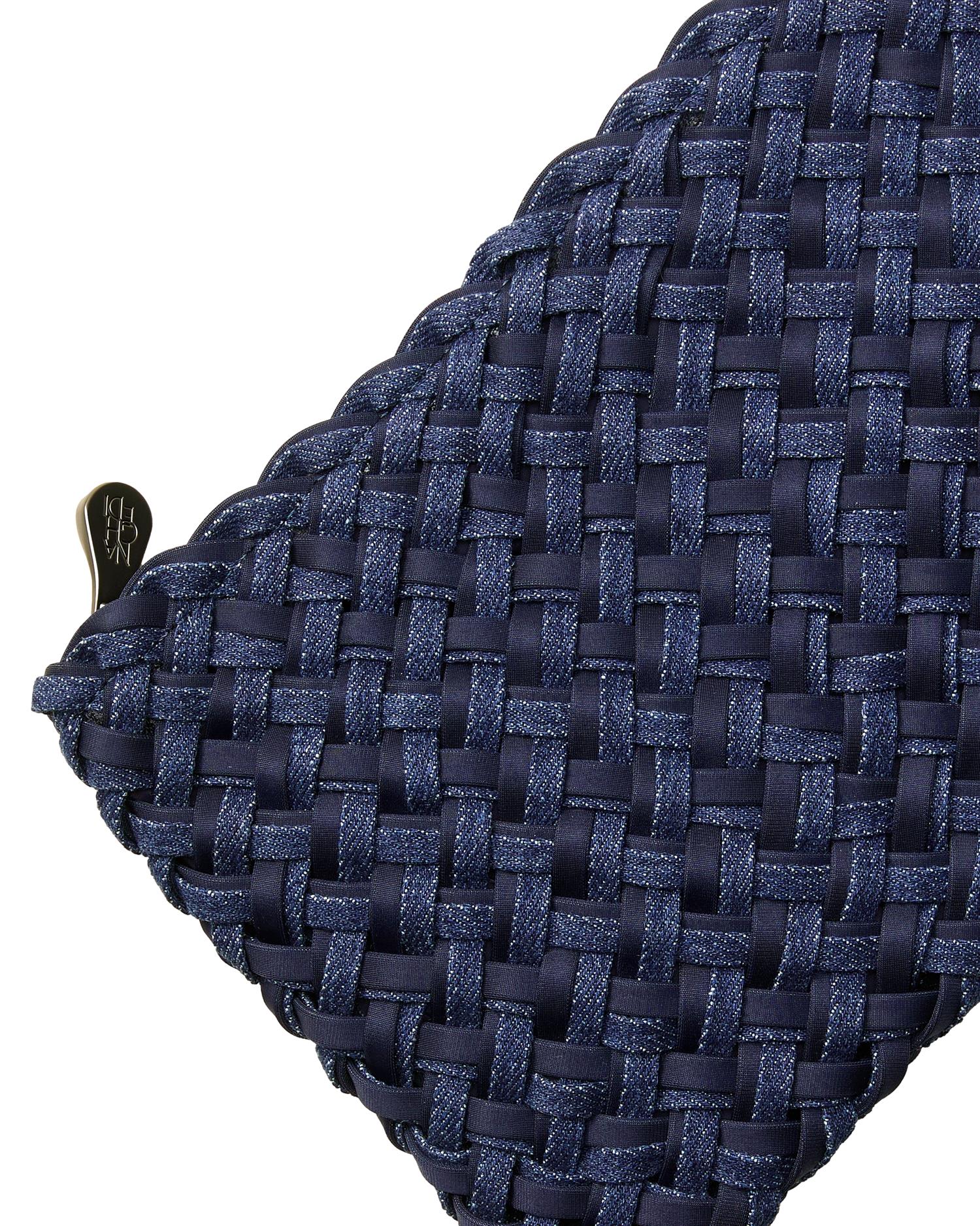 Naghedi St. Barths Medium Tote Double Weave Indigo Veske Mørk Blå Melert - modostore.no