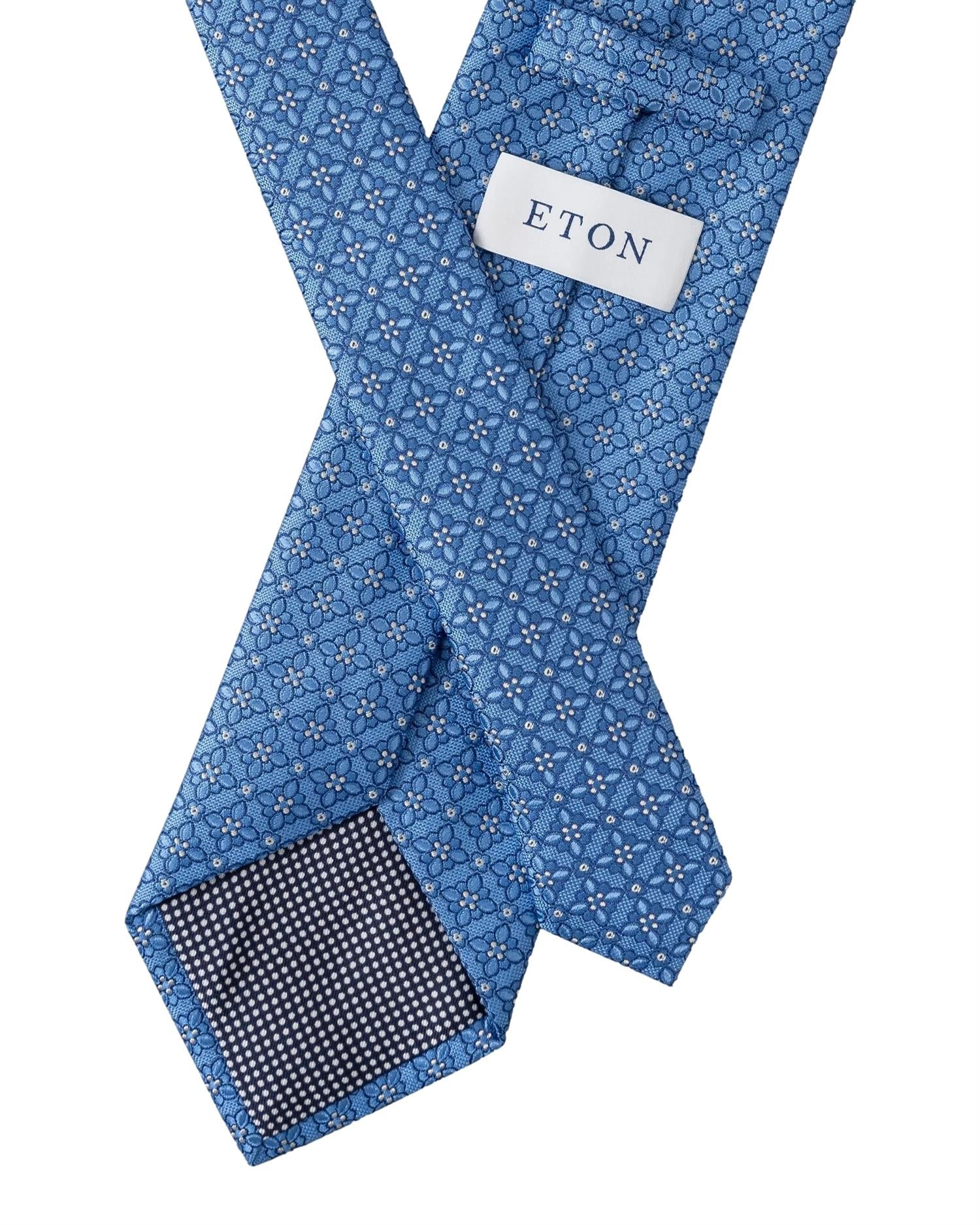 Eton Tie Slips Blå Mønster