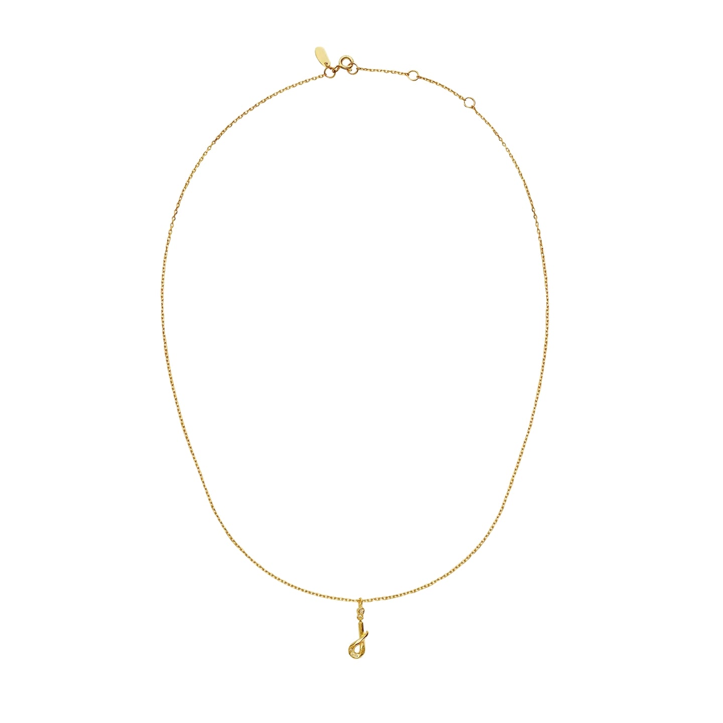 Maanesten J Alphabet Smykke Gull - modostore.no