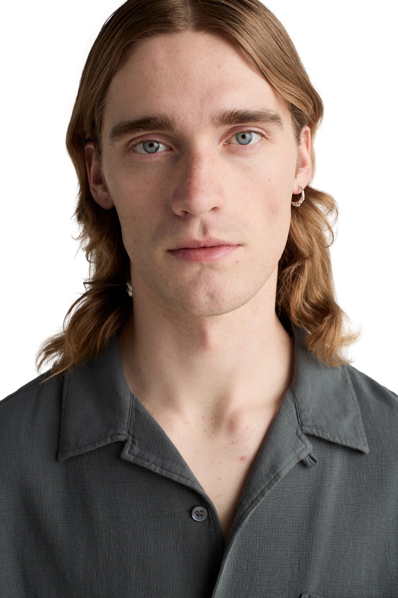 Livid Stone Loose Skjorte Grå - modostore.no