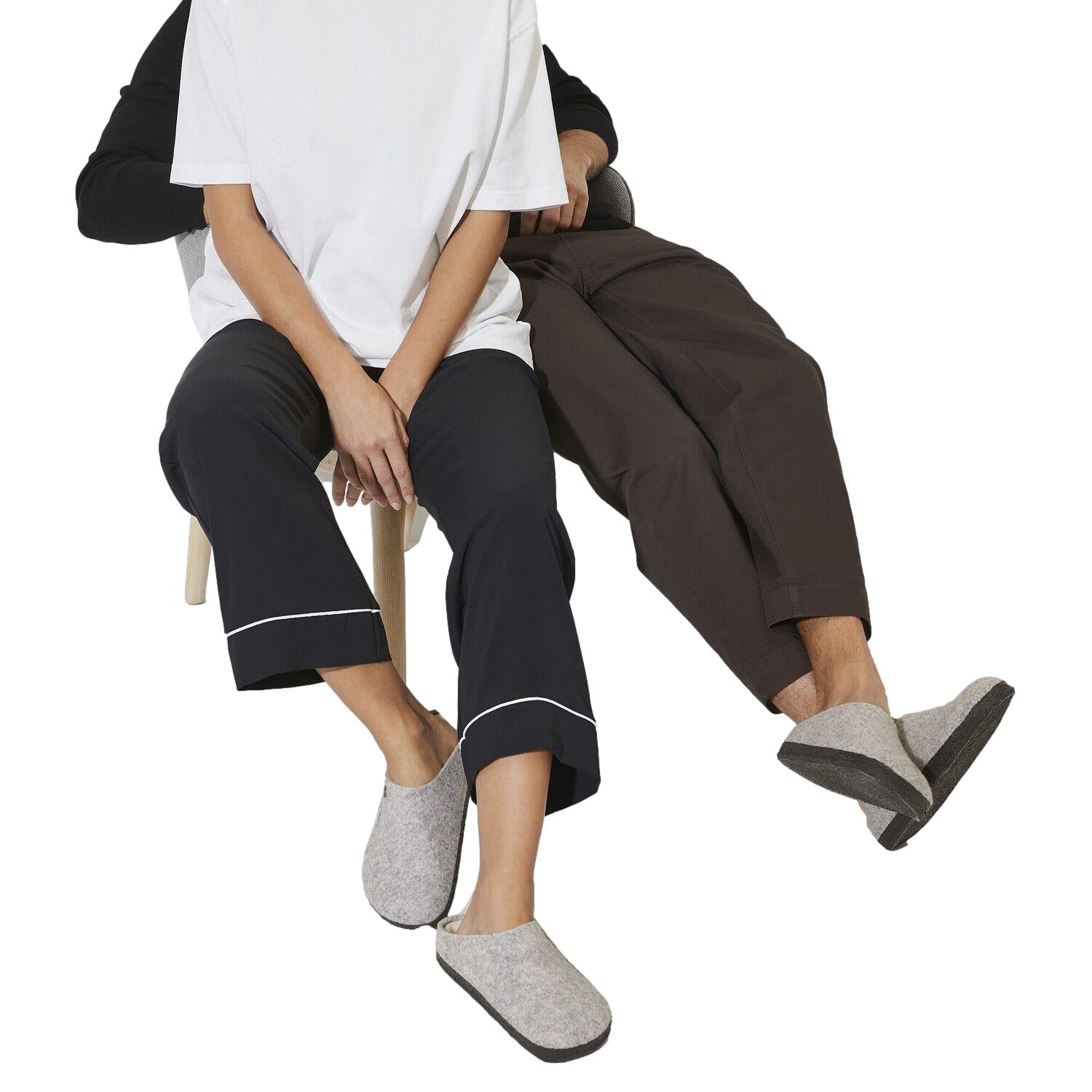 Birkenstock Zermatt Rivet Wool Felt Narrow Sko Lysegrå - modostore.no