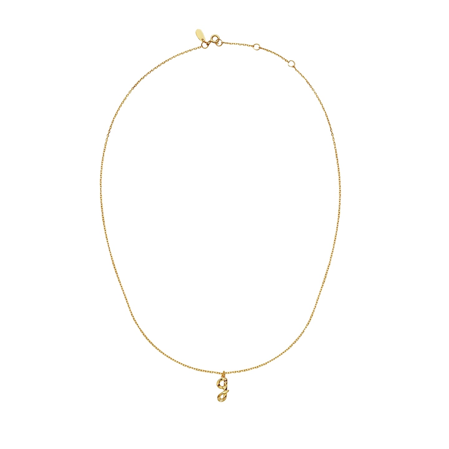 Maanesten G Alphabet Smykke Gull - modostore.no