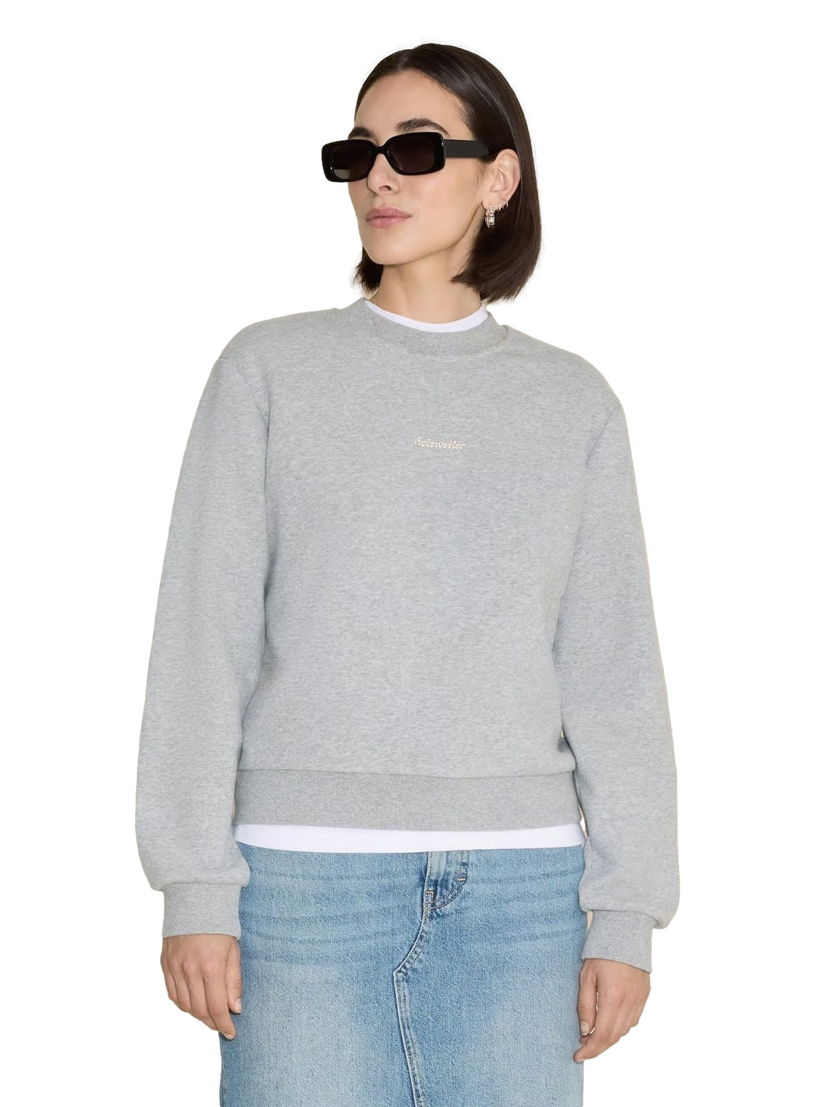 Holzweiler W Regular Crew Genser Lys Grå Melert - modostore.no