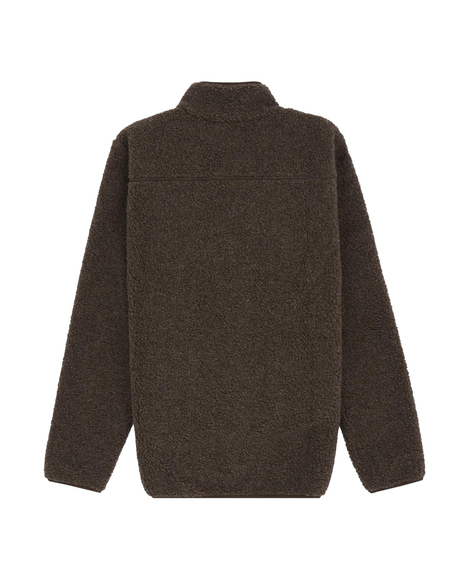 Amundsen Heroes Wool Fleece Jakke til menn i mørkebrun med mykt fleece-materiale og komfortabel passform