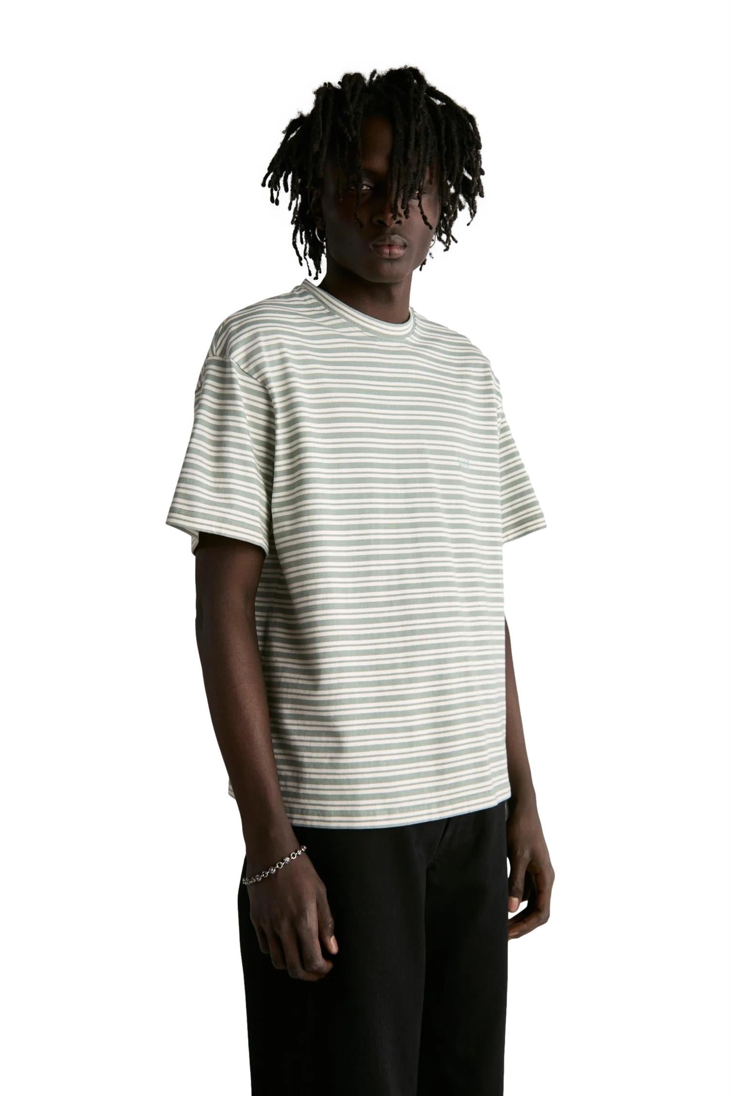 Livid Nelson T-shirt Hvit Og Grønn - modostore.no