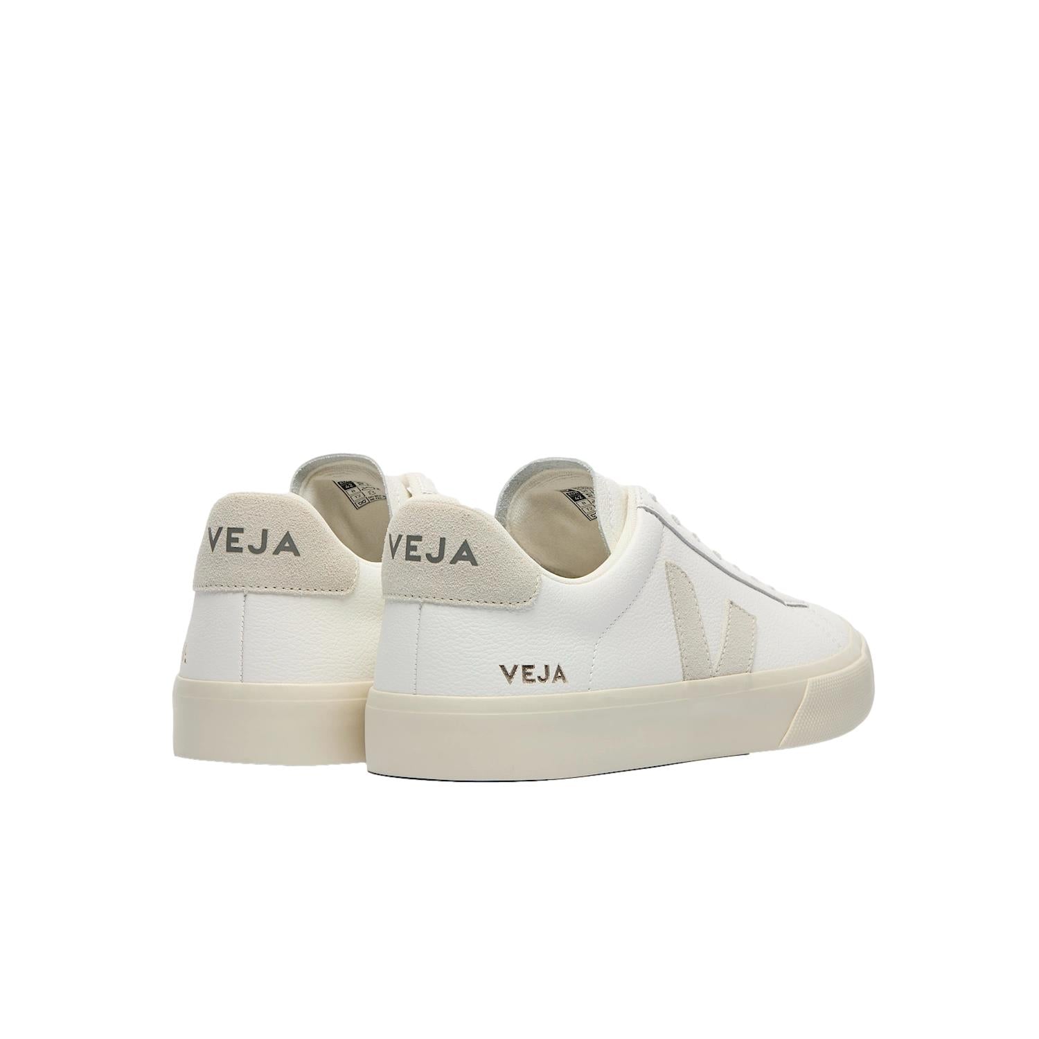 Veja Campo Extra White Natural Suede Sko Hvit Og Beige
