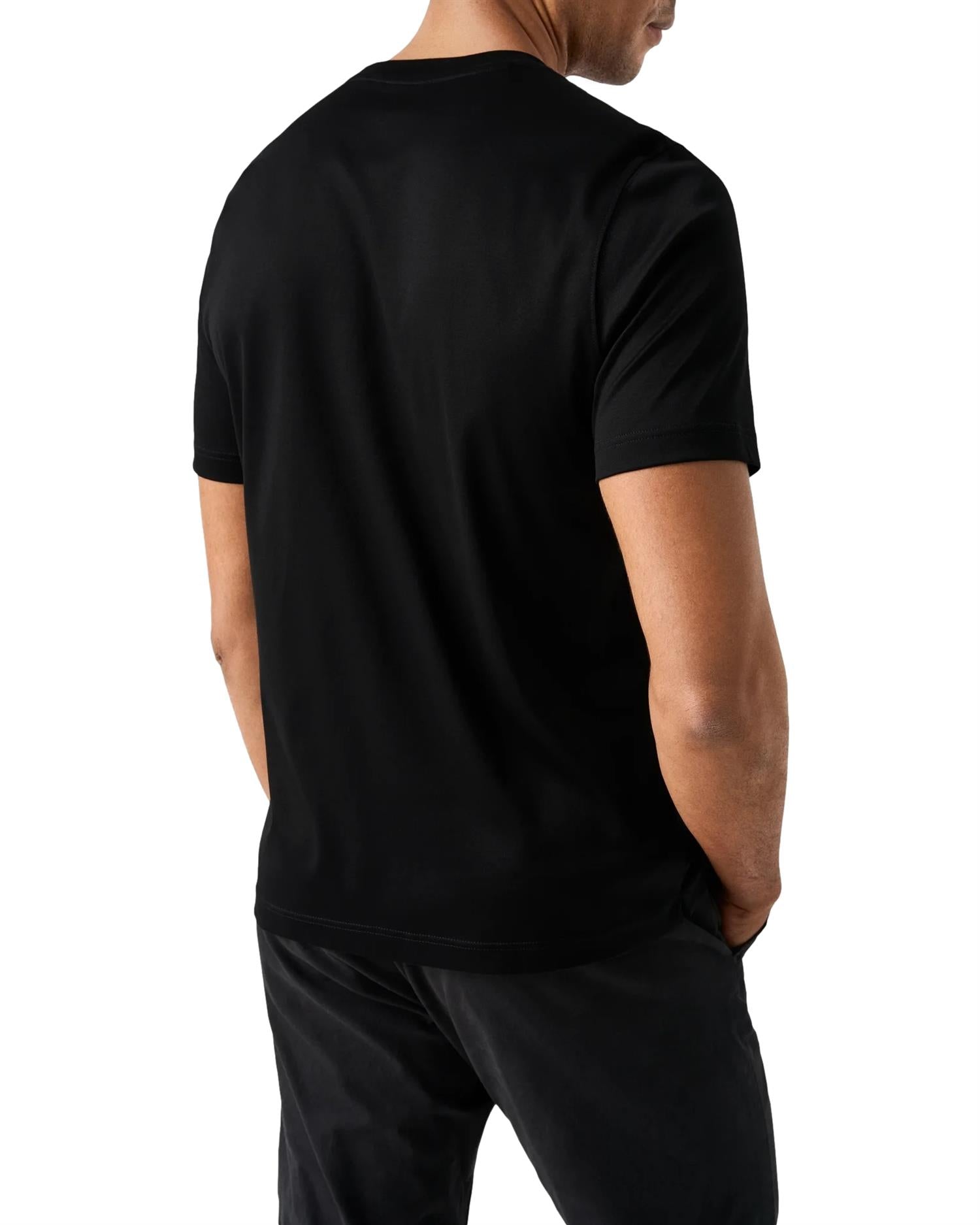 Eton Filo di Scozia T-shirt T-shirt Sort - modostore.no