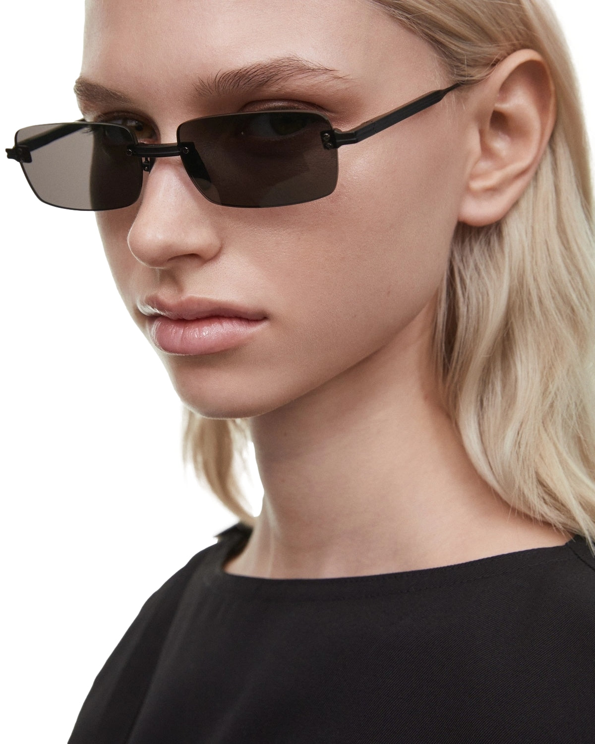 Chimi Eyewear Rimless Parallel Black Solbriller Sort - modostore.no