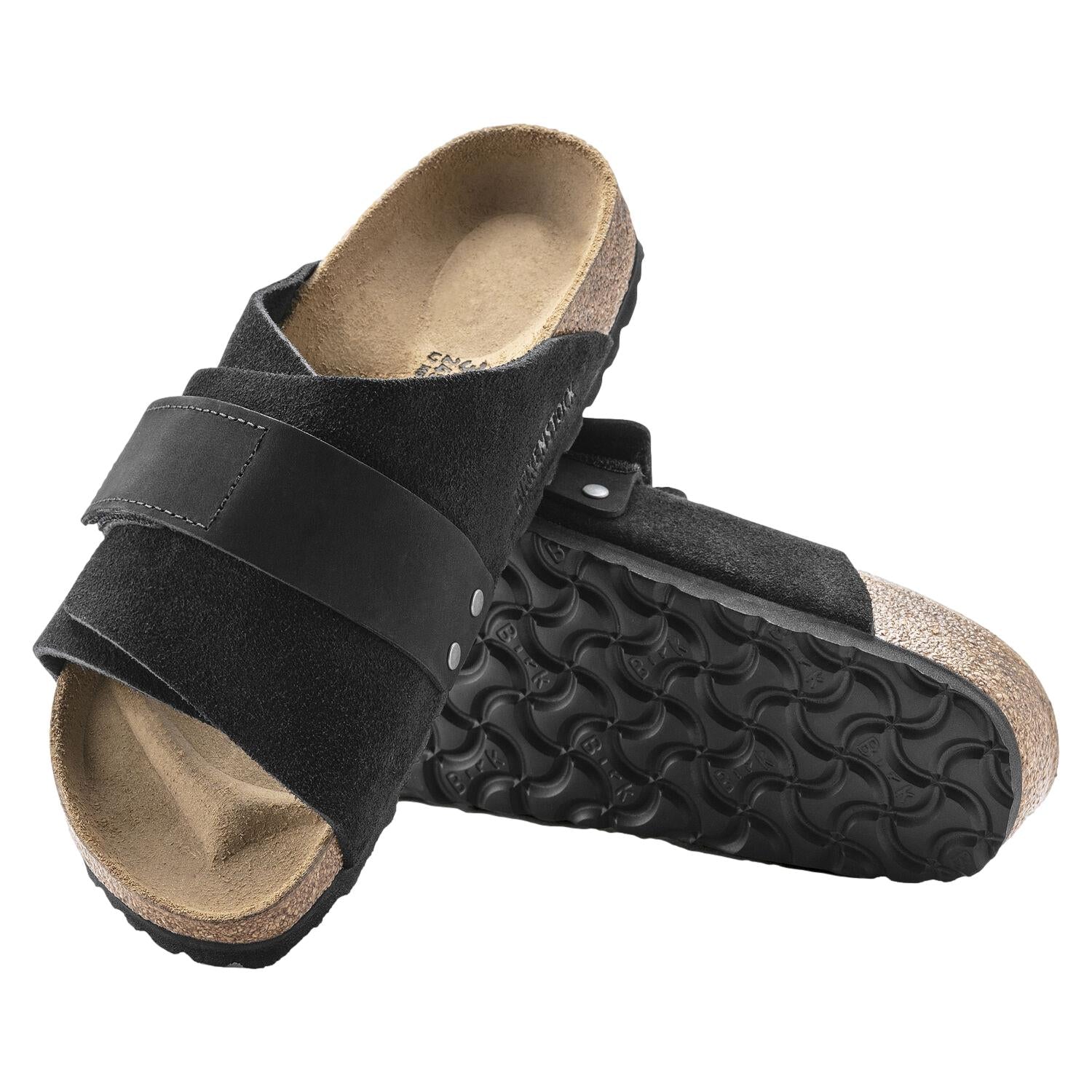 Birkenstock Kyoto Nubuck/Suede Leather Narrow Black Sko Sort - modostore.no