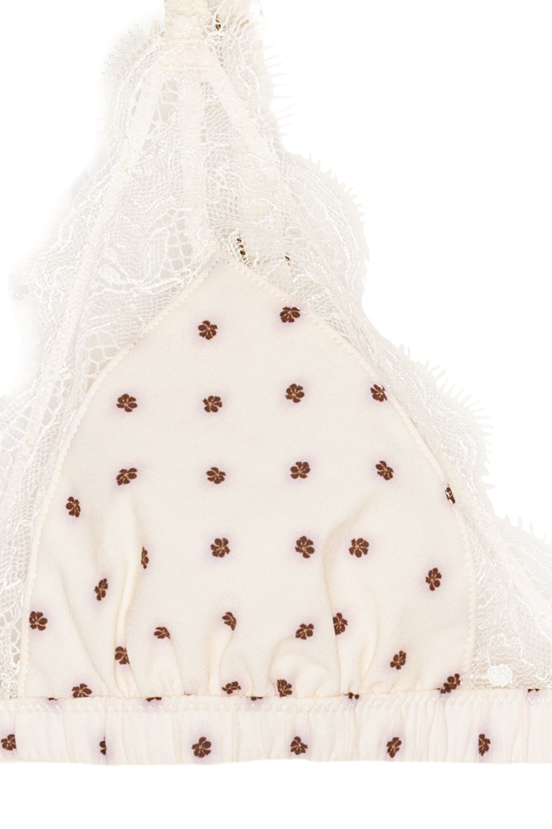 ROTATE Love Stories Lace Triangle Bralette Undertøy Prikker - modostore.no