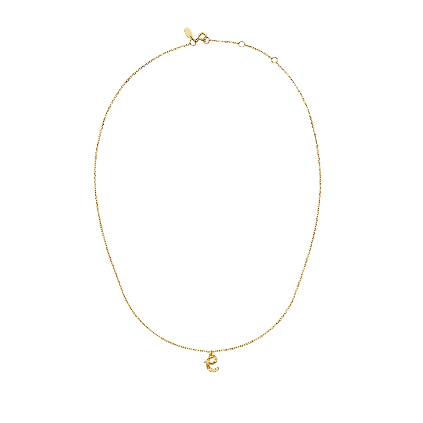 Maanesten E Alphabet Smykke Gull - modostore.no