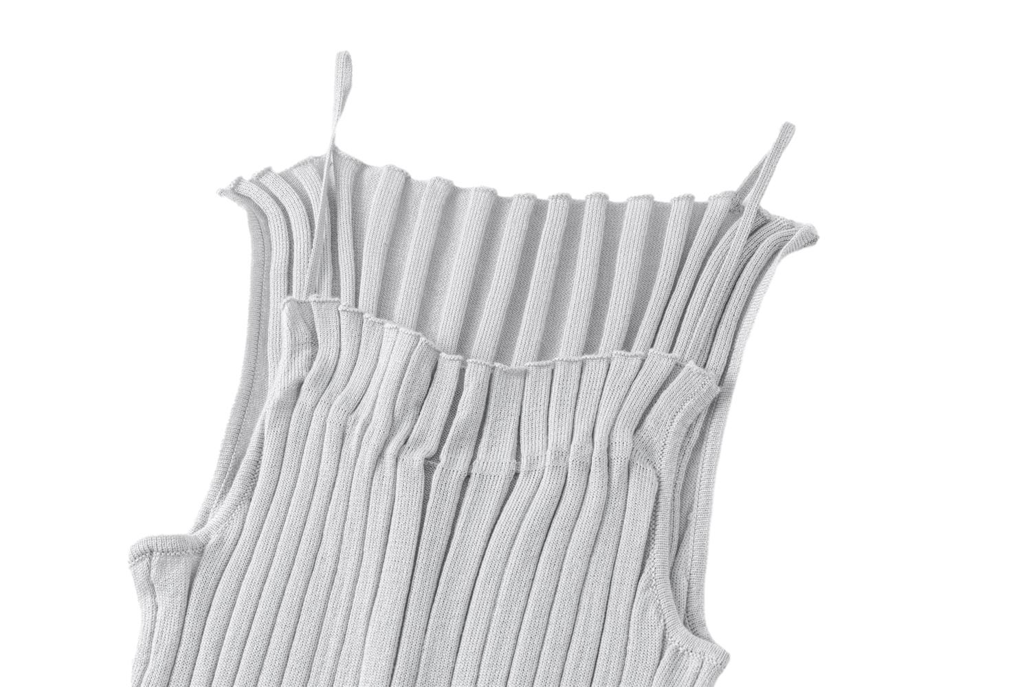 Viktoria Chan Gelene Knit Tank Topp Lysegrå - modostore.no