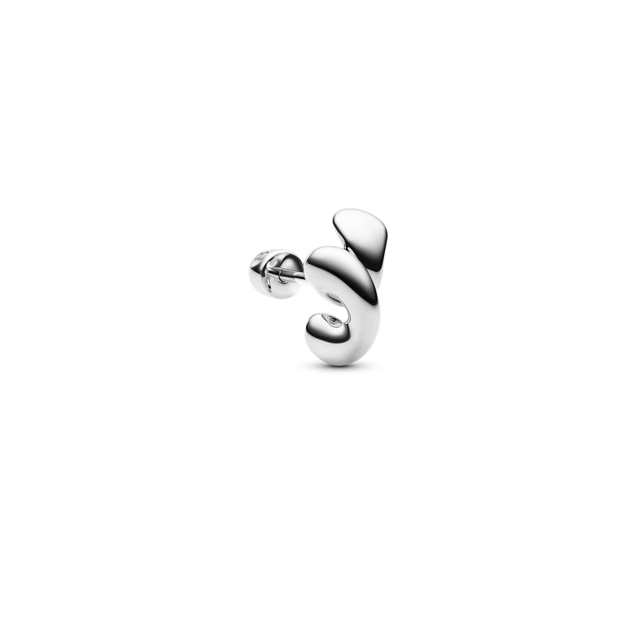 Maria Black Coil Whirl Stud Left Silver Øredobber Sølv - modostore.no