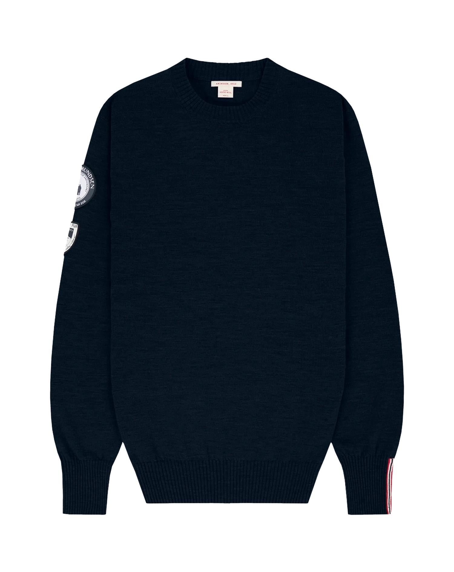 Amundsen Peak Crew Neck Mens Genser Mørkeblå