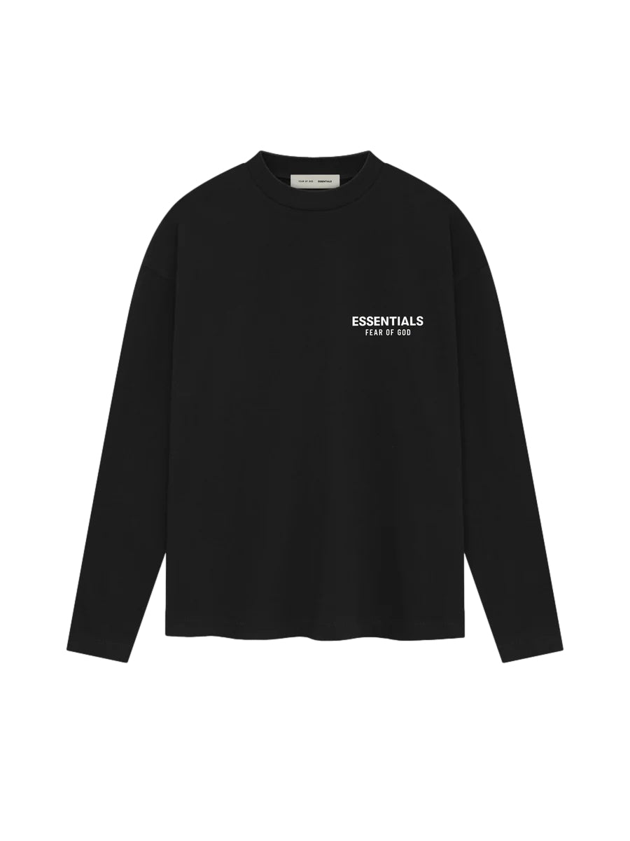 Fear of God Essentials Classic Long Sleeve Tee Longsleeve Sort - modostore.no