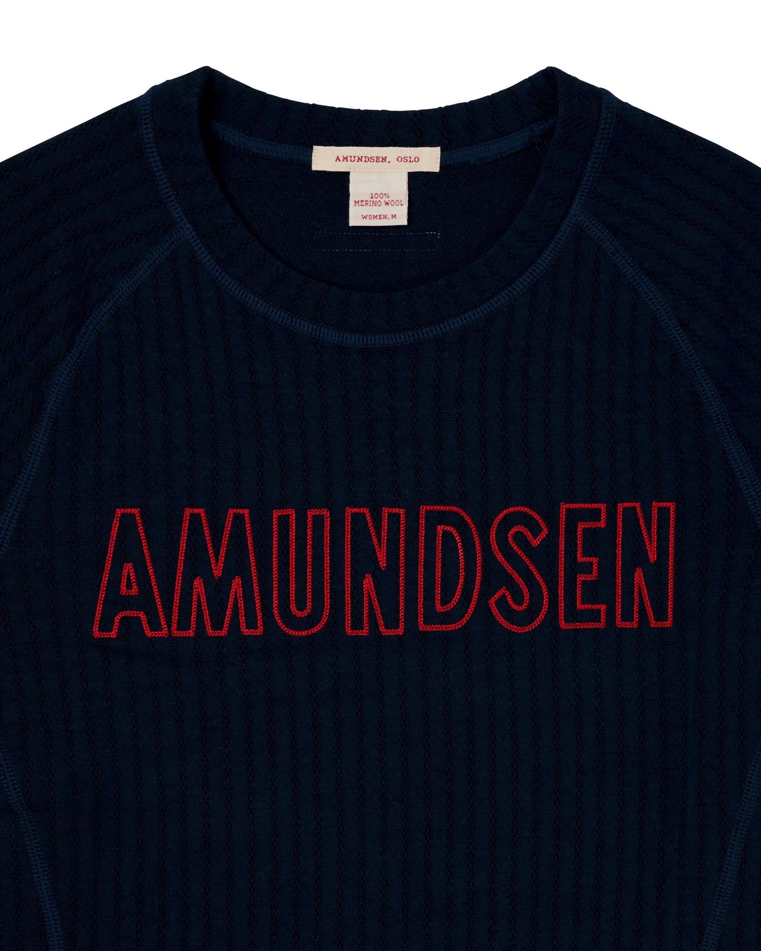 Amundsen Hero's Hide Tee Womens Ullundertøy Navy