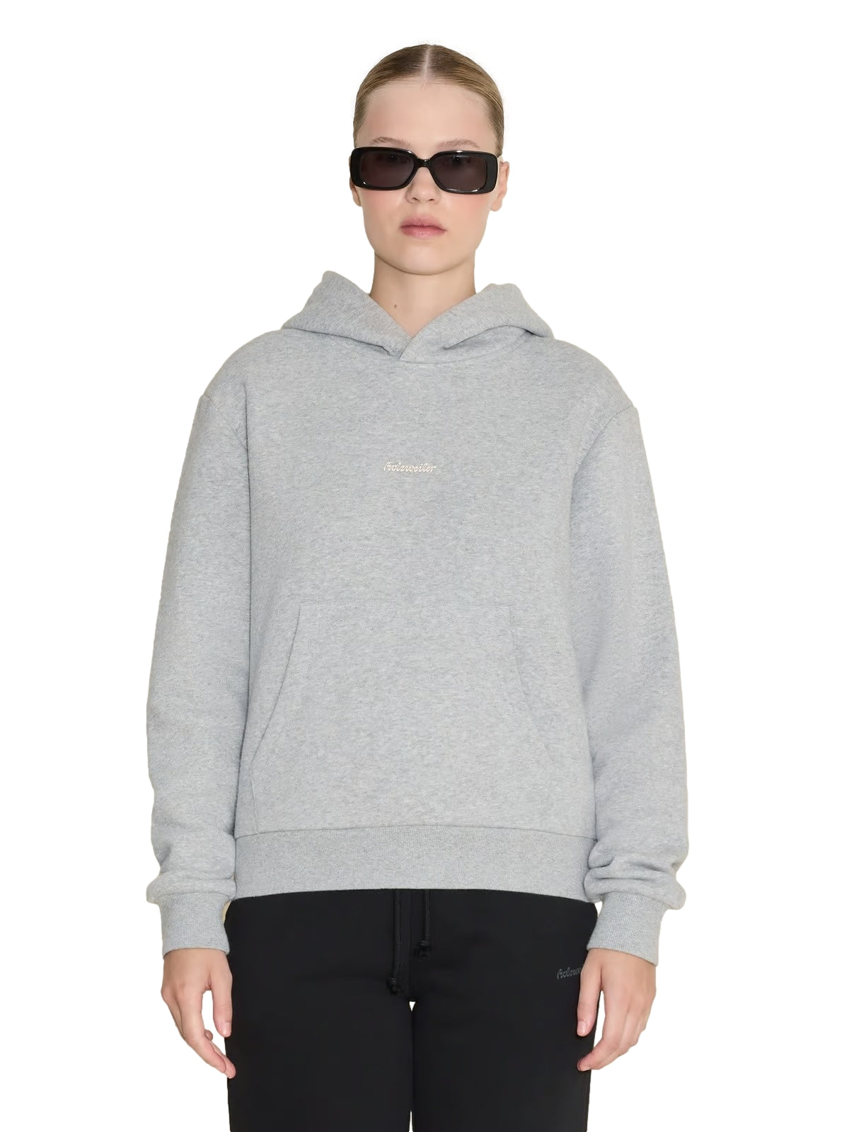 Holzweiler W Regular Hoodie Hettegenser Lys Grå Melert - modostore.no