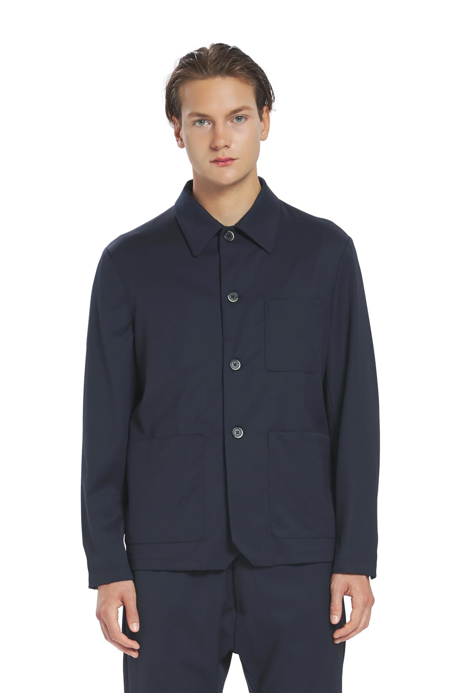 Barena Venezia Overshirt Marafon Novento Skjorte Navy - modostore.no