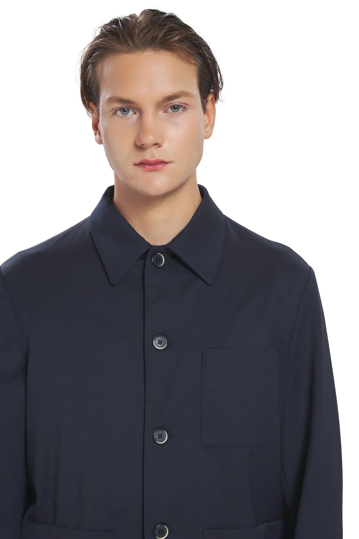 Barena Venezia Overshirt Marafon Novento Skjorte Navy - modostore.no