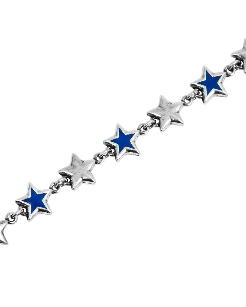TwoJeys Blue Enameled Stars Bracelet Armbånd Sølv / Blå - modostore.no