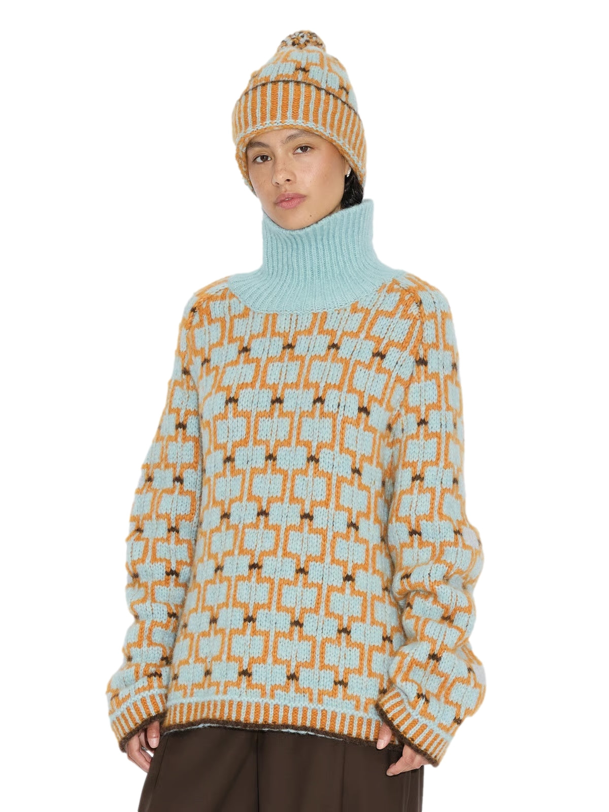 Holzweiler Norwegian Wool Turtleneck Genser Turkis