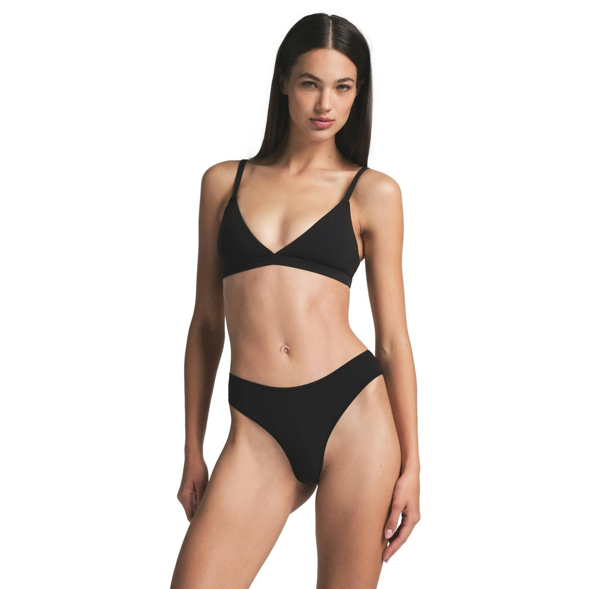 SKIMS Fits Everybody Thong Onyx Undertøy Sort