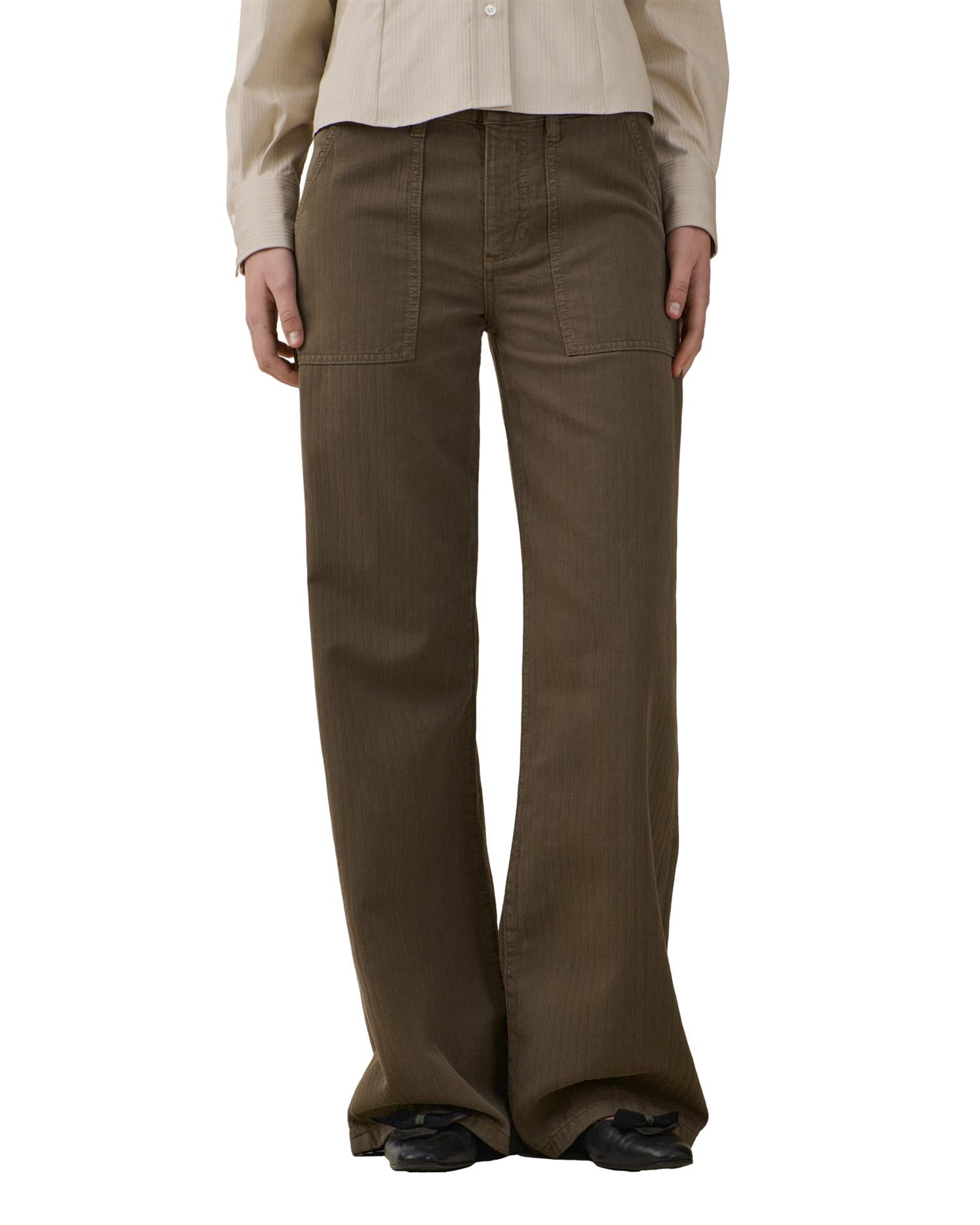 Jeanerica Guell Chevron Khaki Green Bukse Khaki