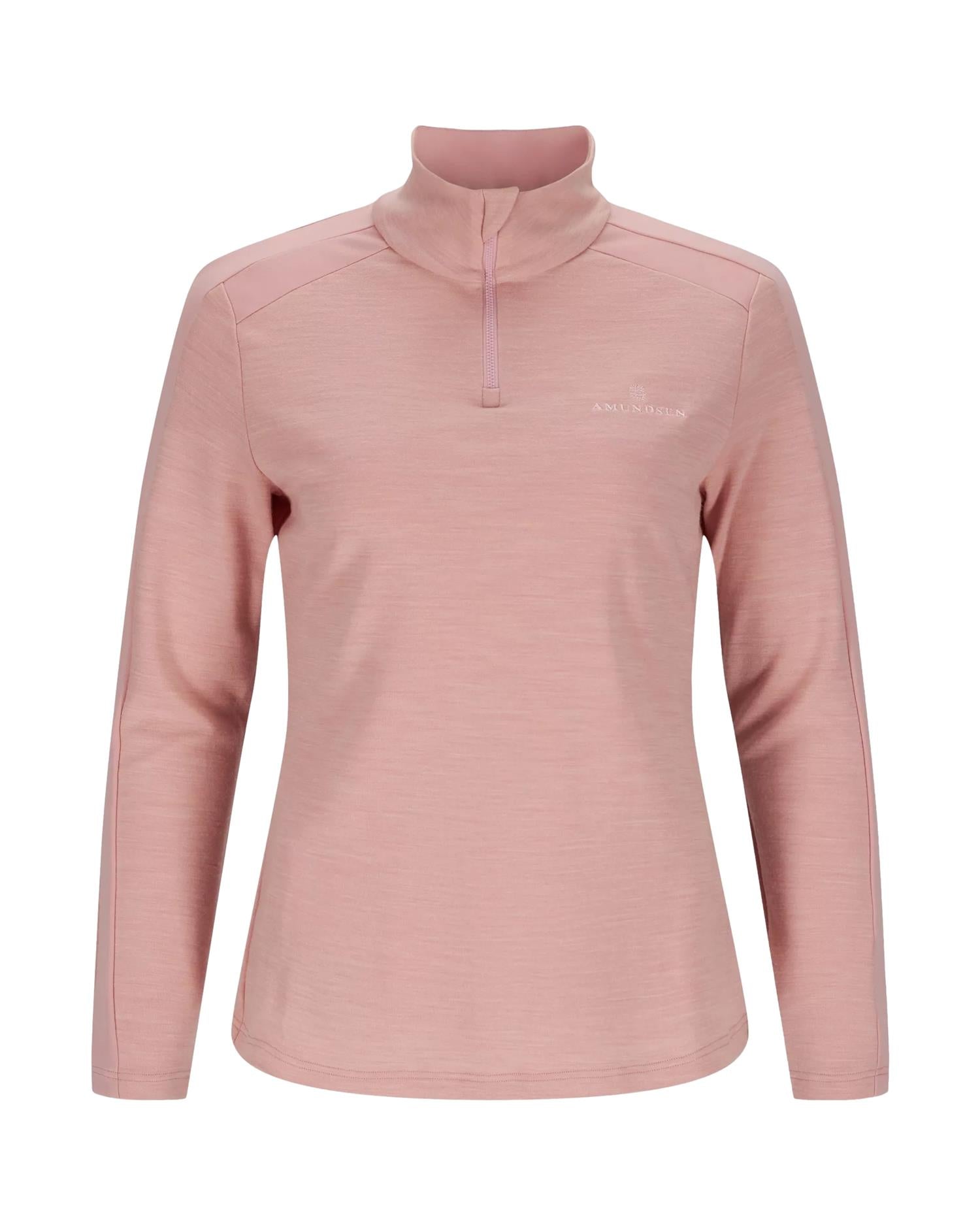 Amundsen 5Mila Half Zip Monochrome Womens Genser Rosa - modostore.no