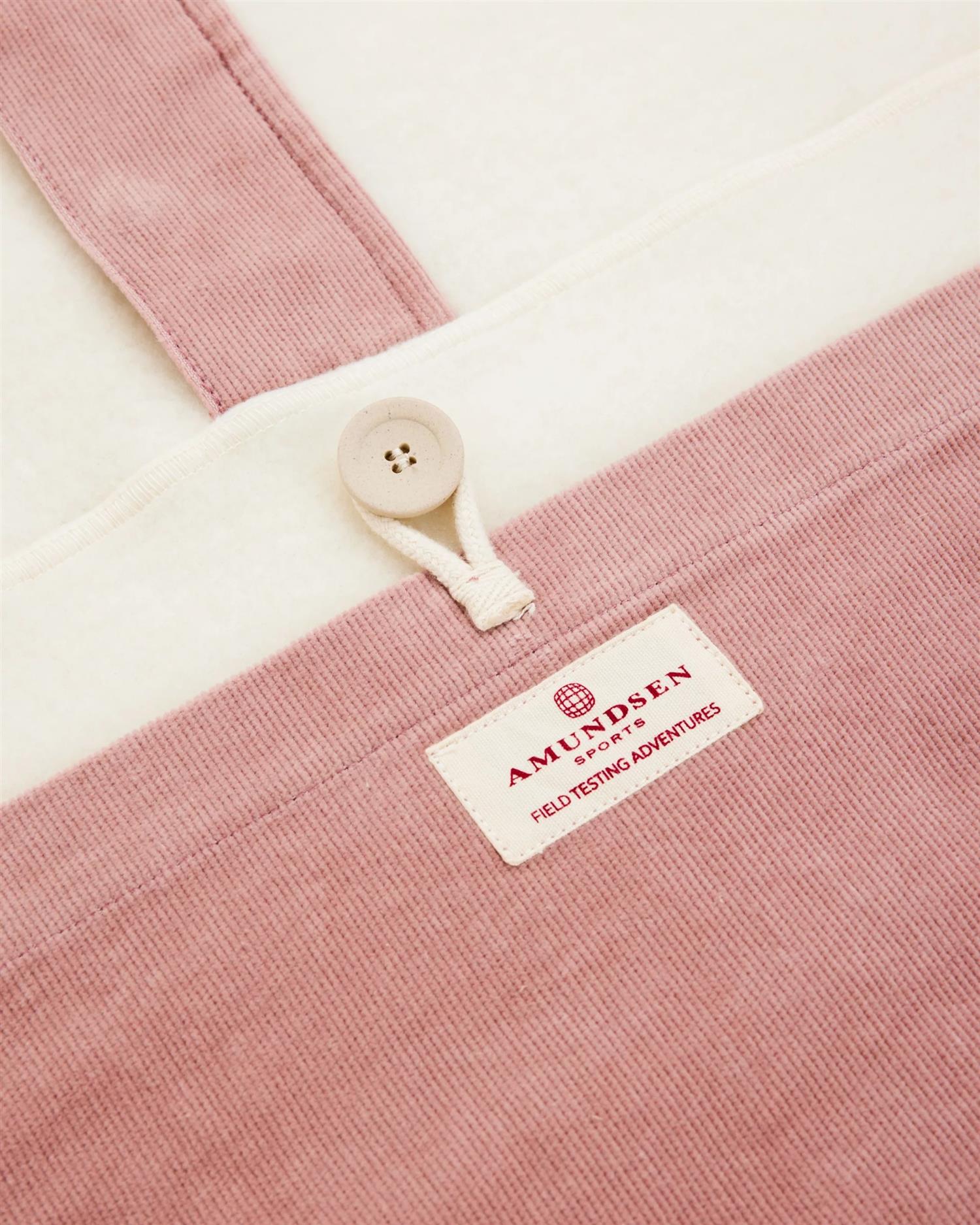 Amundsen Vagabond Cord Fleece Womens Genser Hvit Og Rosa - modostore.no