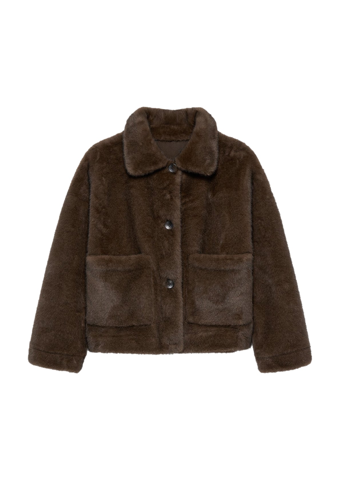 Studio AR Faje Faux Mink Jakke Brun