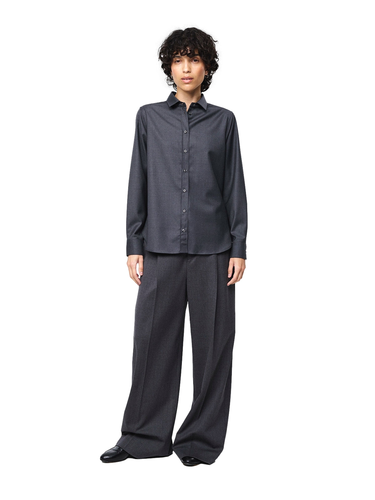 Julie Josephine Liv Wool Shirt Skjorte Grå