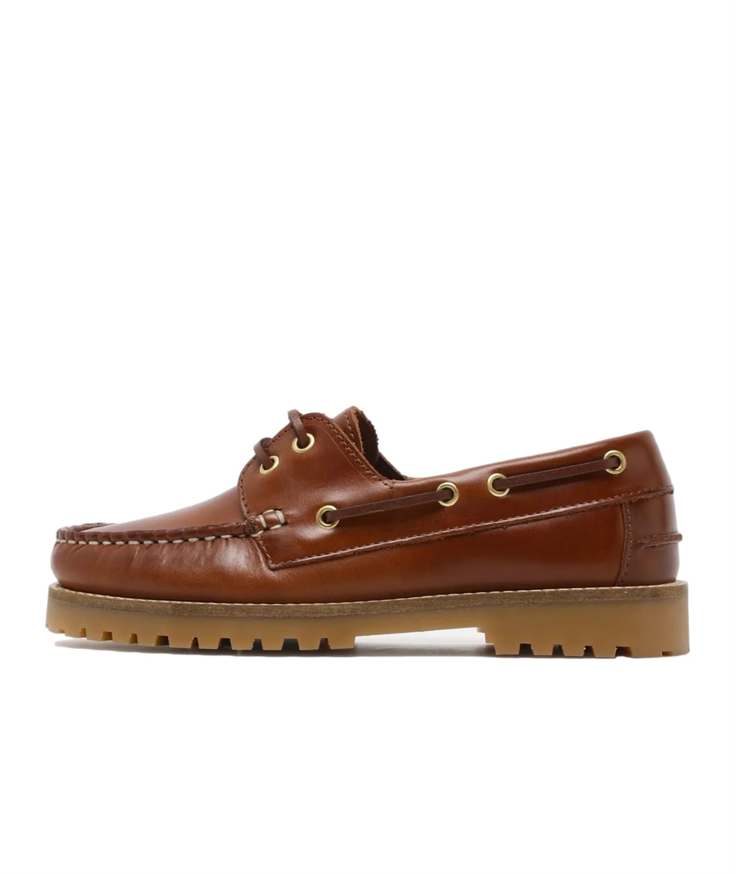 Garment Project Ollie Boat Shoe - Brown Leather Sko Brun