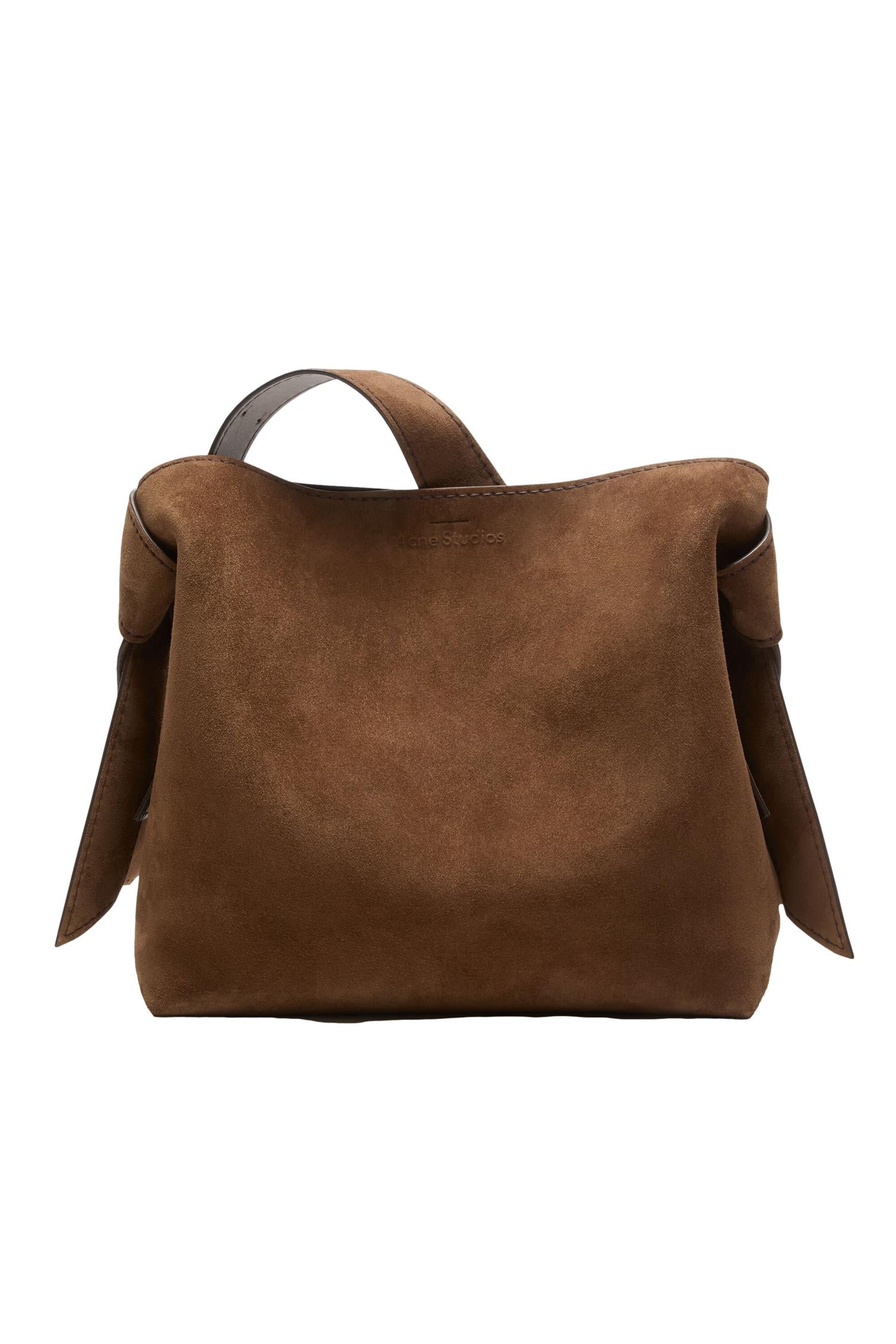 Acne Musubi Suede Midi Bag Veske Mørkebrun