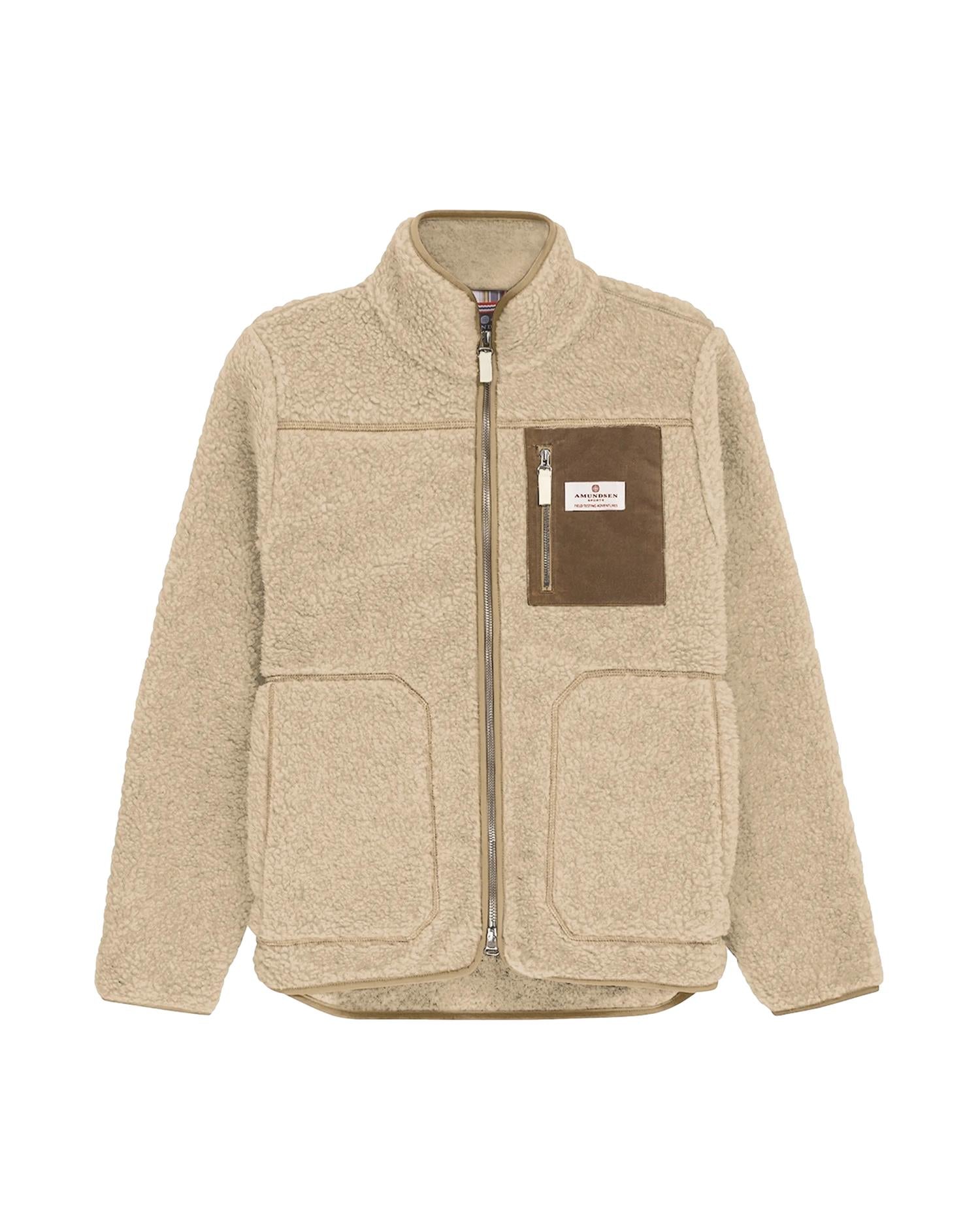 Amundsen Heroes Wool Fleece Jacket Womens Jakke Brun/Beige - modostore.no